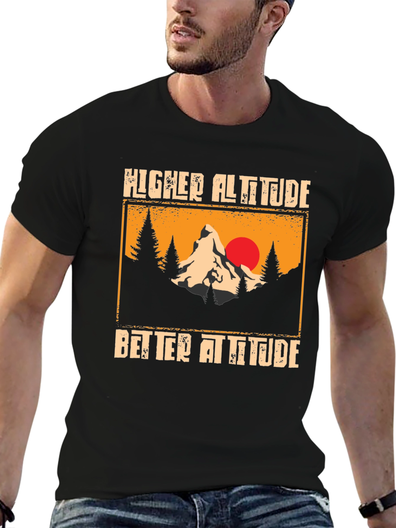 Higher Altitude Better Attitude Graphic T-Shirt