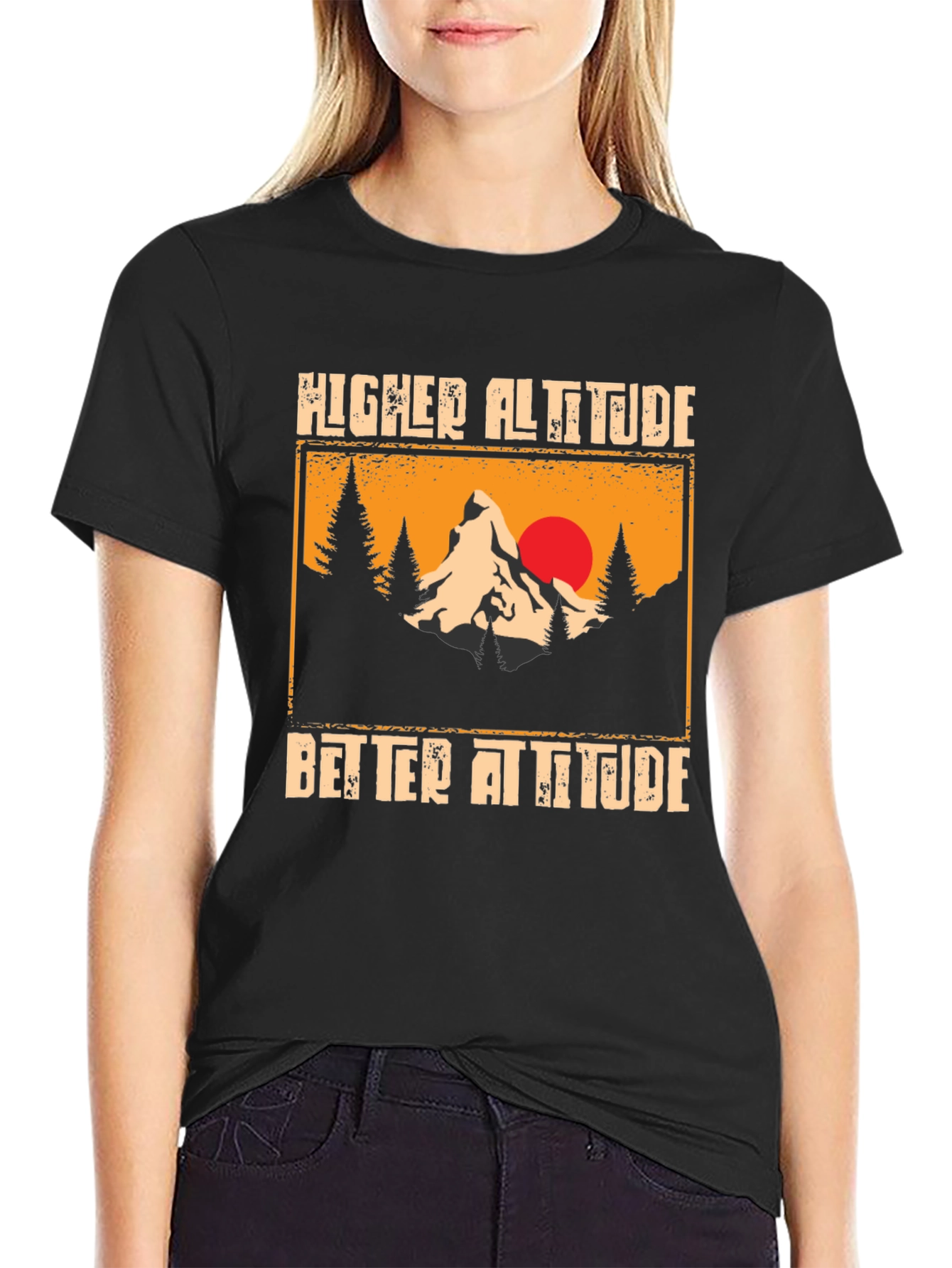 Higher Altitude Better Attitude Graphic T-Shirt