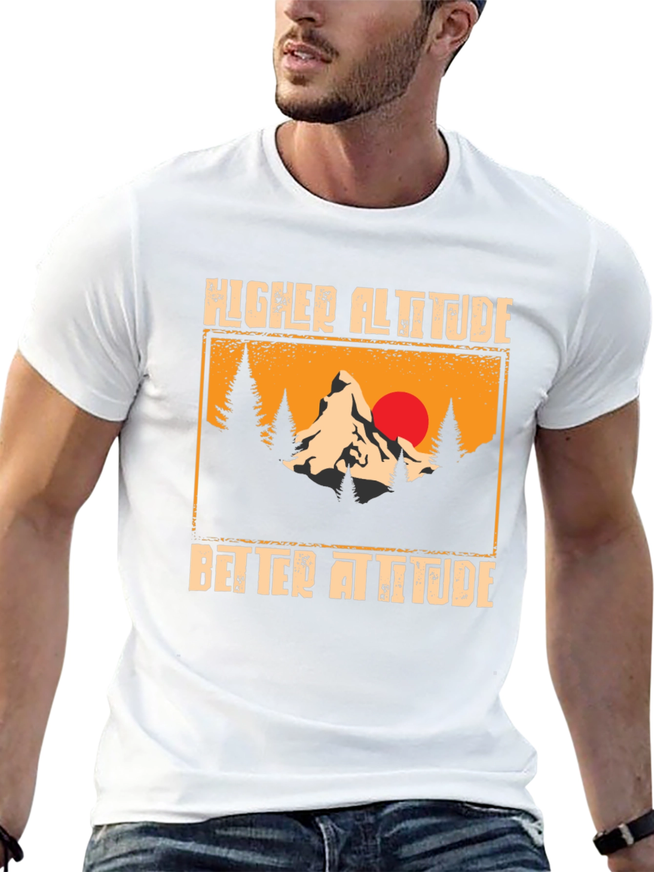 Higher Altitude Better Attitude Graphic T-Shirt