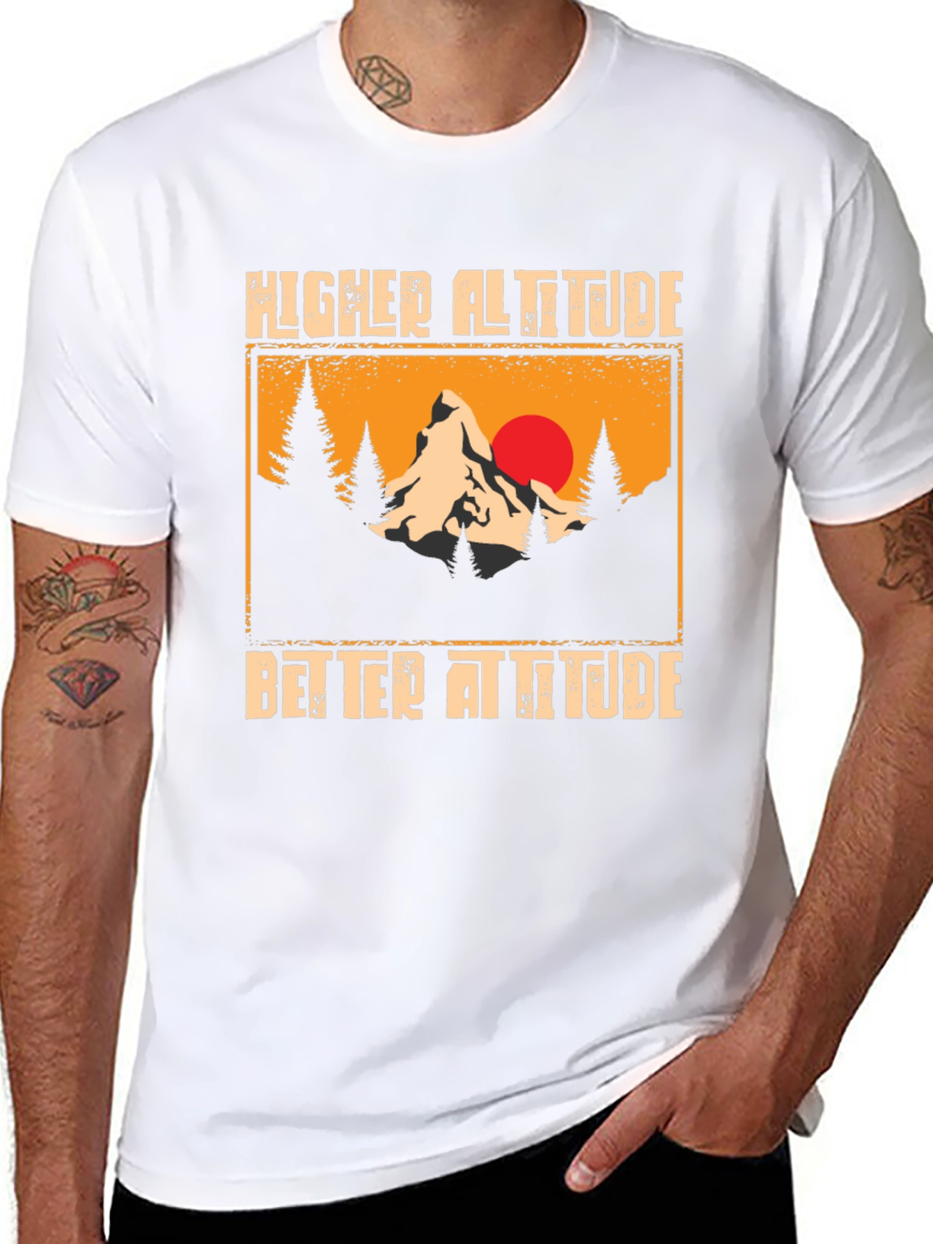 Higher Altitude Better Attitude Graphic T-Shirt