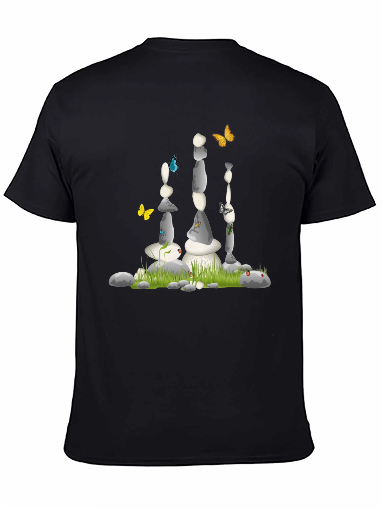 Stone Balance Art Black T-Shirt