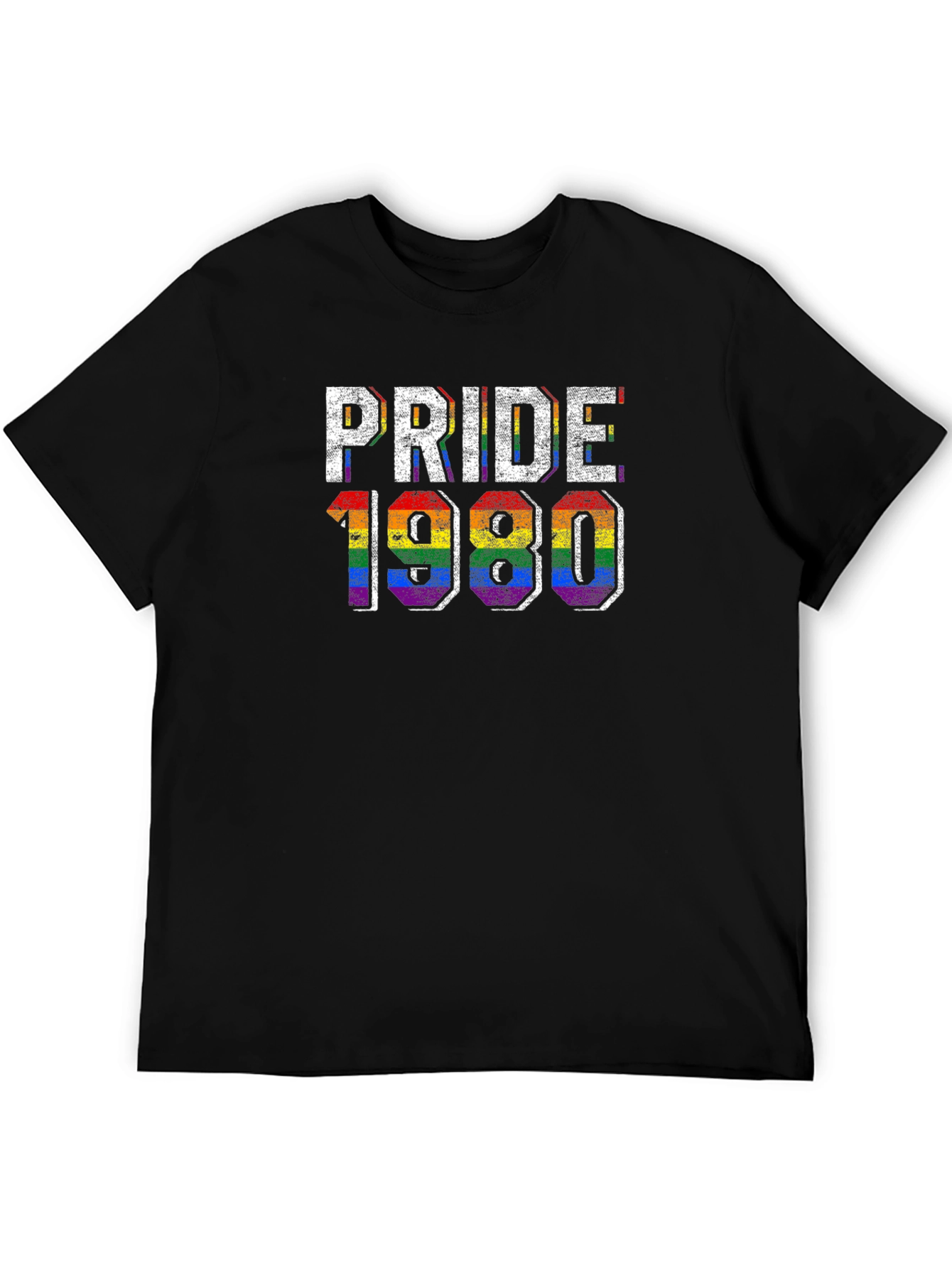 Pride 1980 LGBTQ Rainbow Graphic T-Shirt