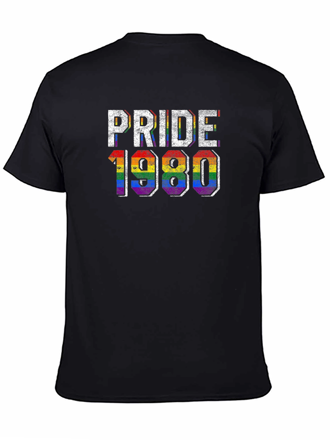 Pride 1980 LGBTQ Rainbow Graphic T-Shirt