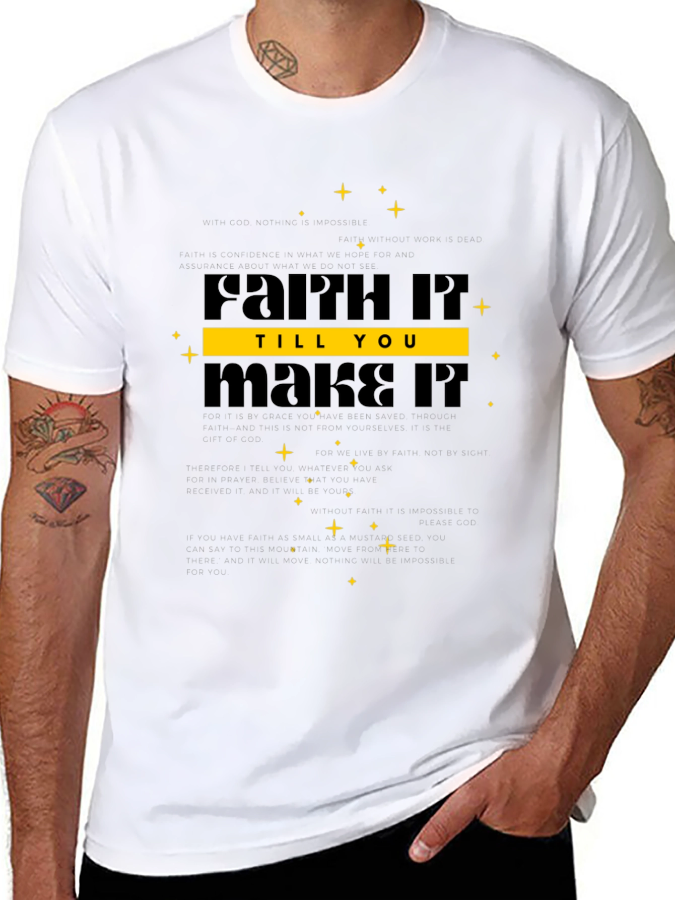 Faith It Till You Make It Black T-Shirt