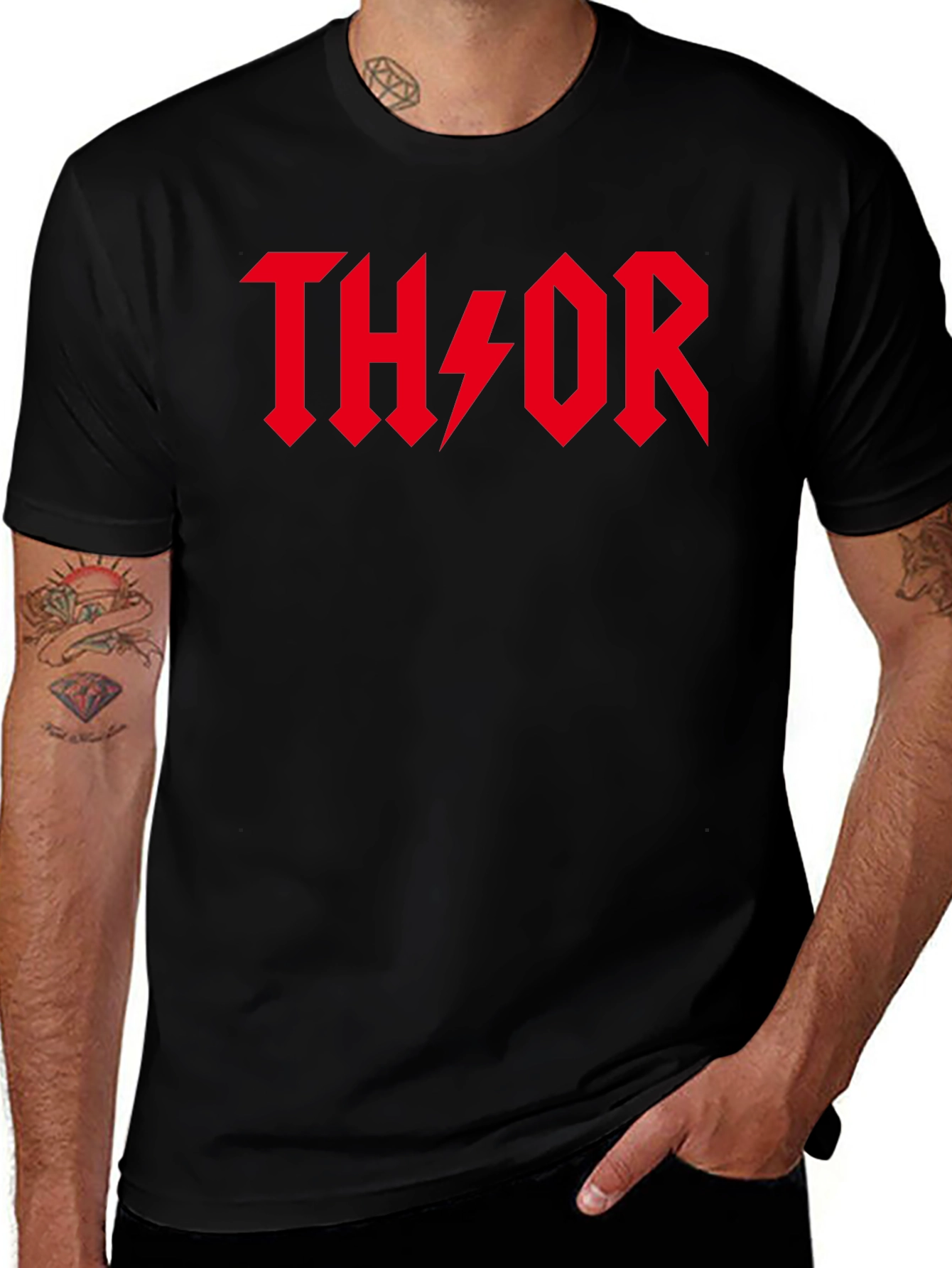 Thor Black T-Shirt - Rock Style Logo
