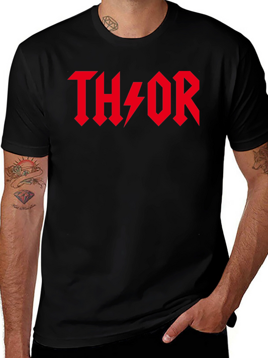 Thor Black T-Shirt - Rock Style Logo
