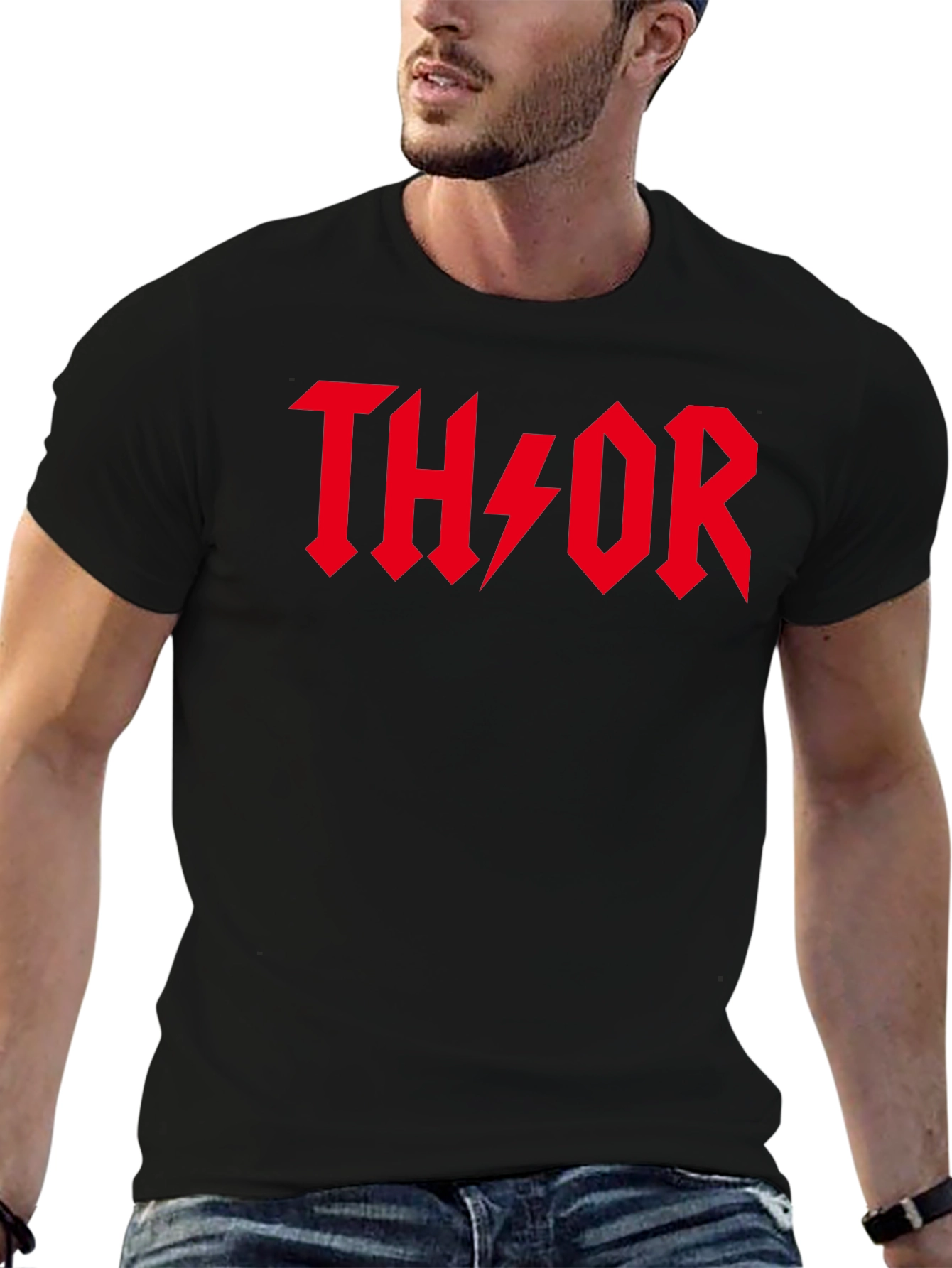 Thor Black T-Shirt - Rock Style Logo