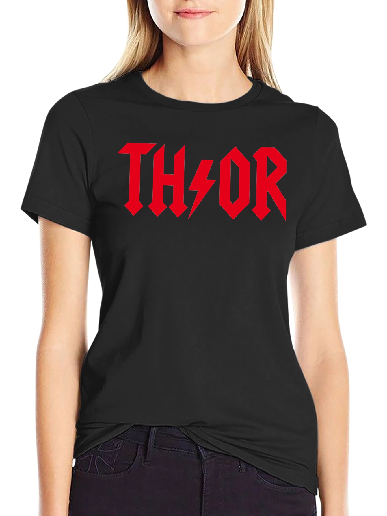 Thor Black T-Shirt - Rock Style Logo