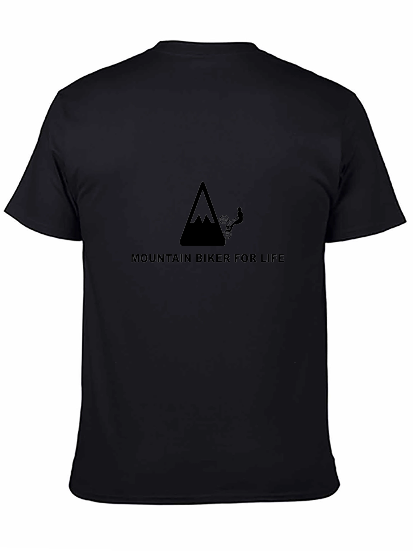 Mountain Biker for Life Black Graphic Tee