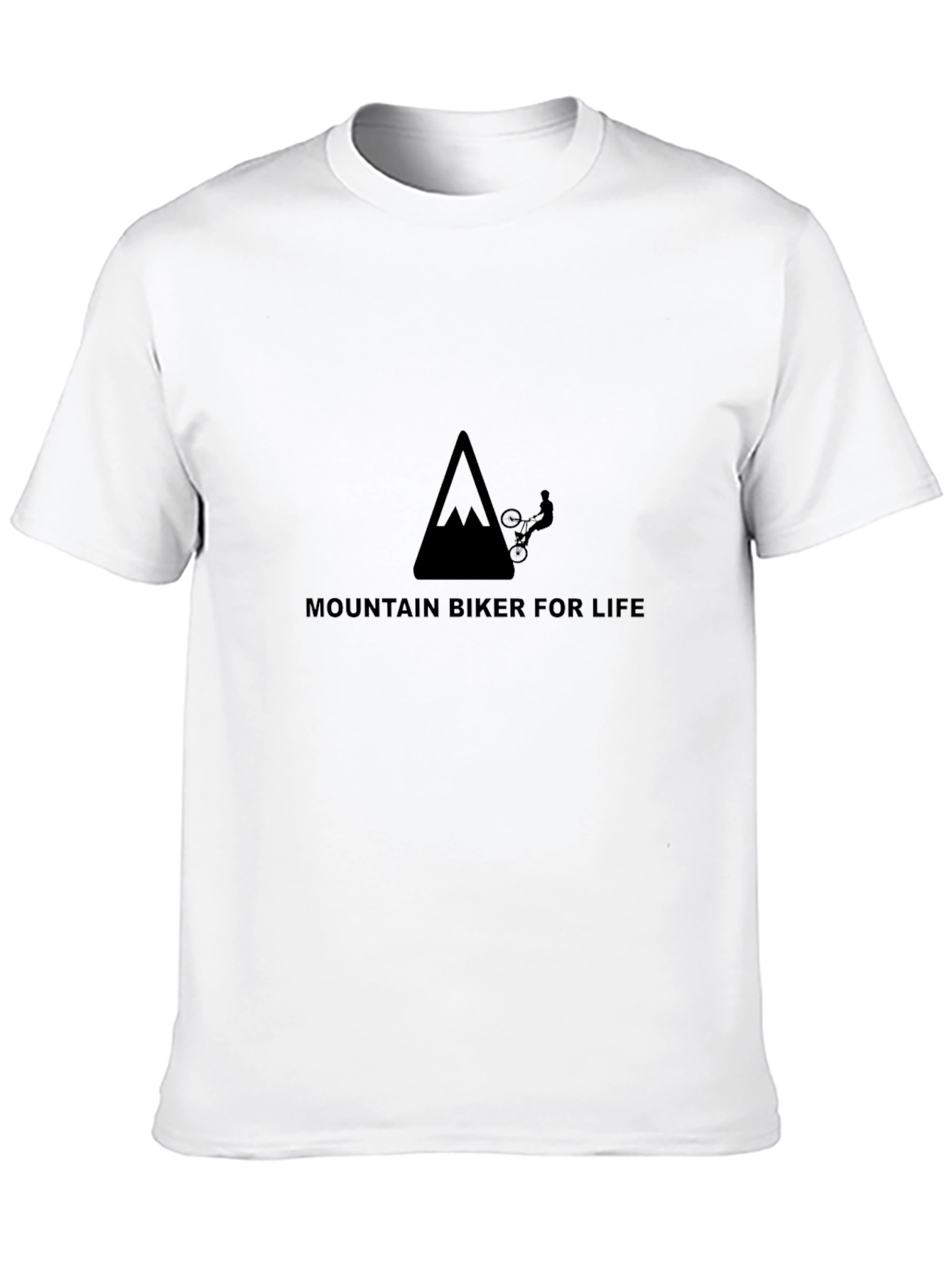 Mountain Biker for Life Black Graphic Tee
