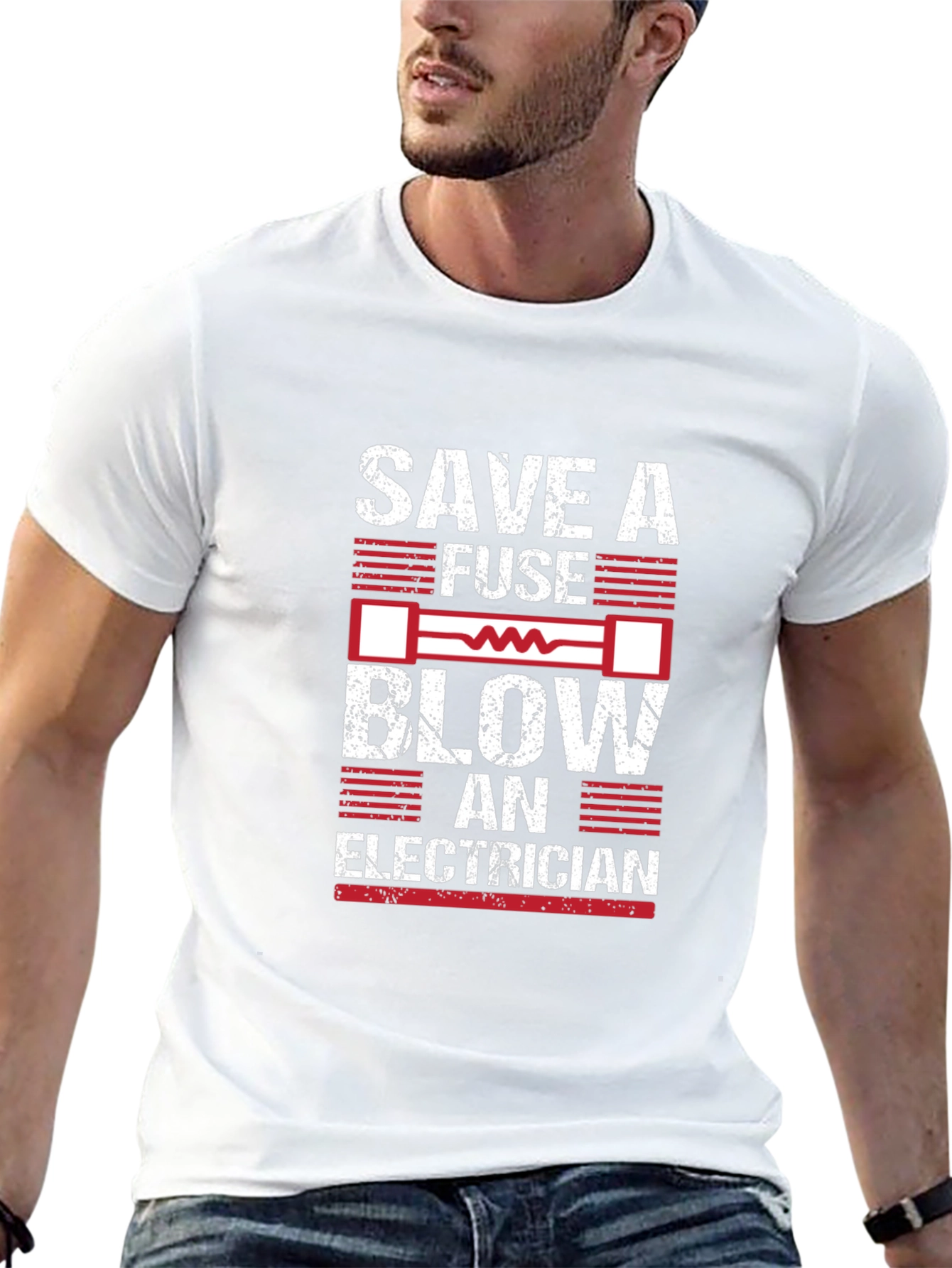 Save a Fuse Blow an Electrician Graphic T-Shirt