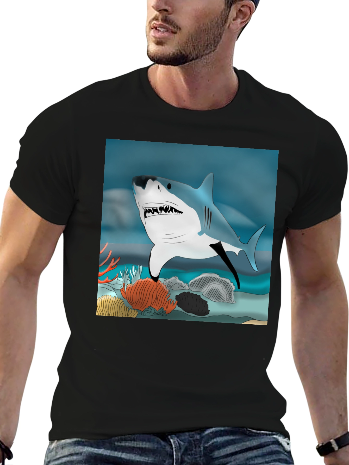 Shark Graphic T-Shirt - Undersea Adventure Design