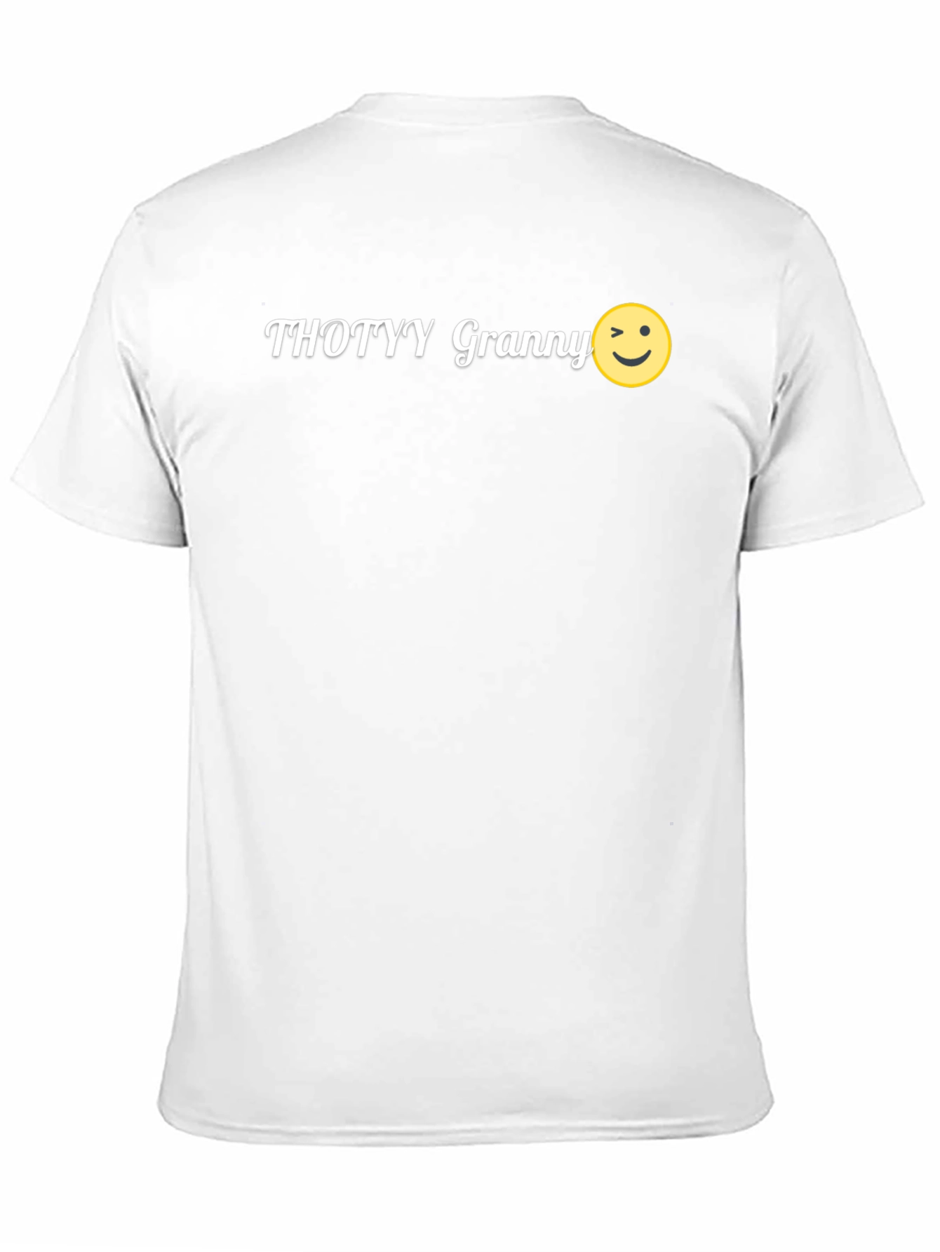Thotyy Granny Wink Emoji Black T-Shirt