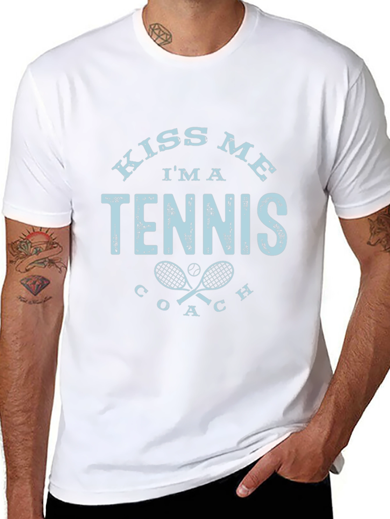 Kiss Me Im A Tennis Coach T-Shirt