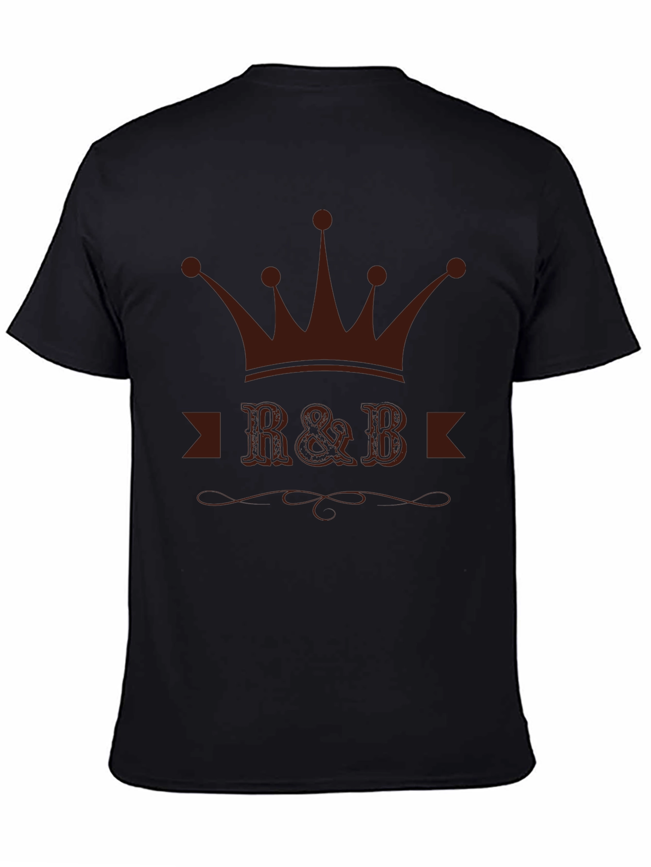 R&B Crown Graphic T-Shirt - Black
