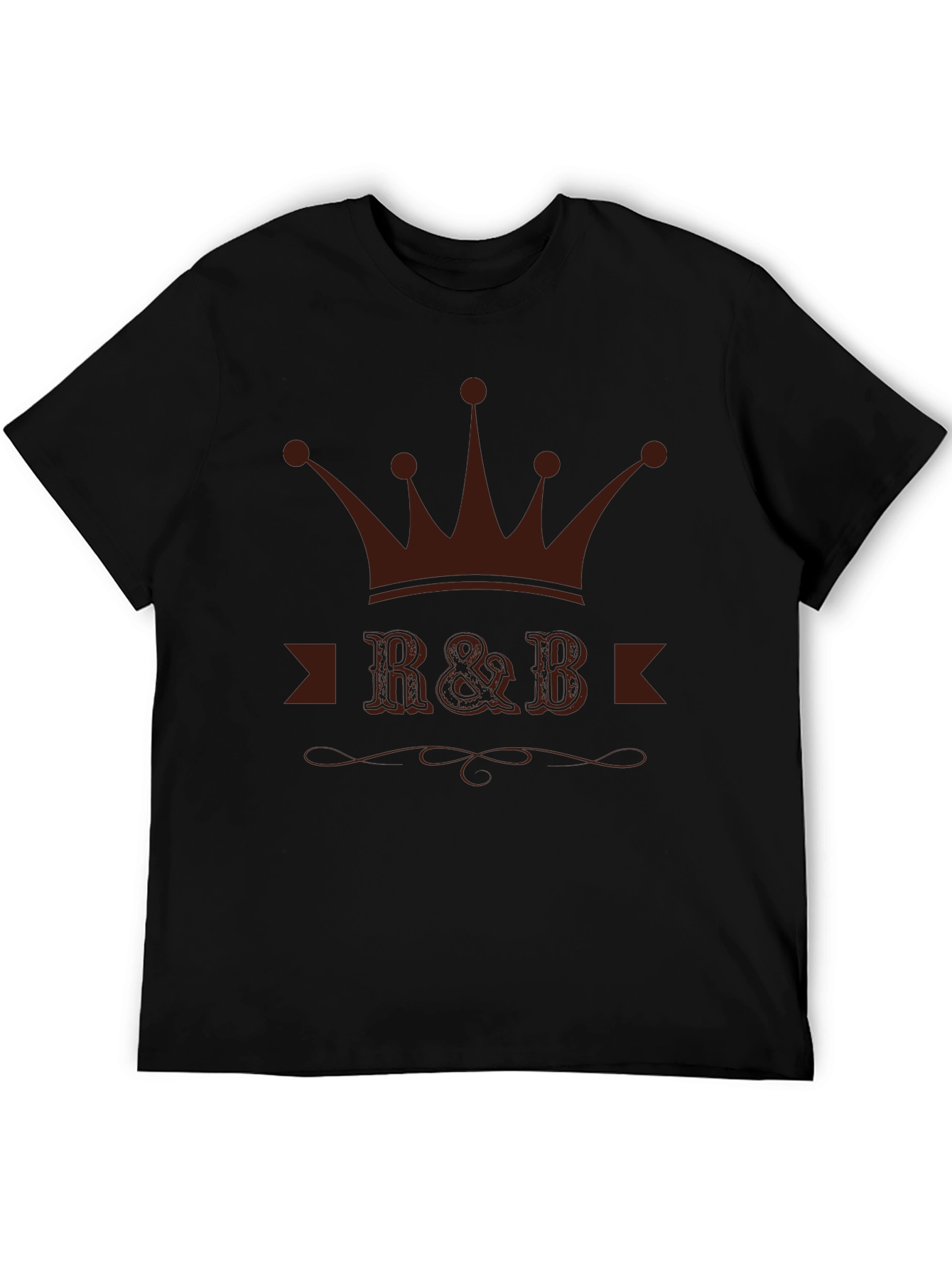 R&B Crown Graphic T-Shirt - Black