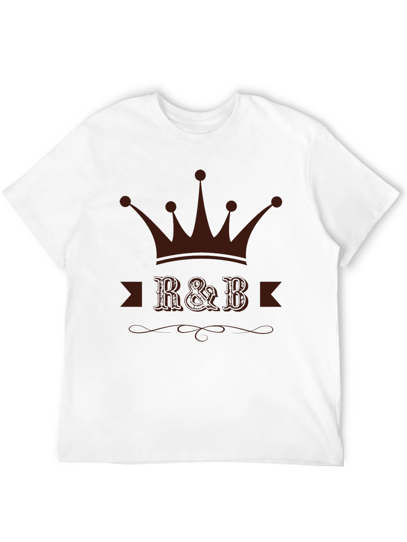 R&B Crown Graphic T-Shirt - Black