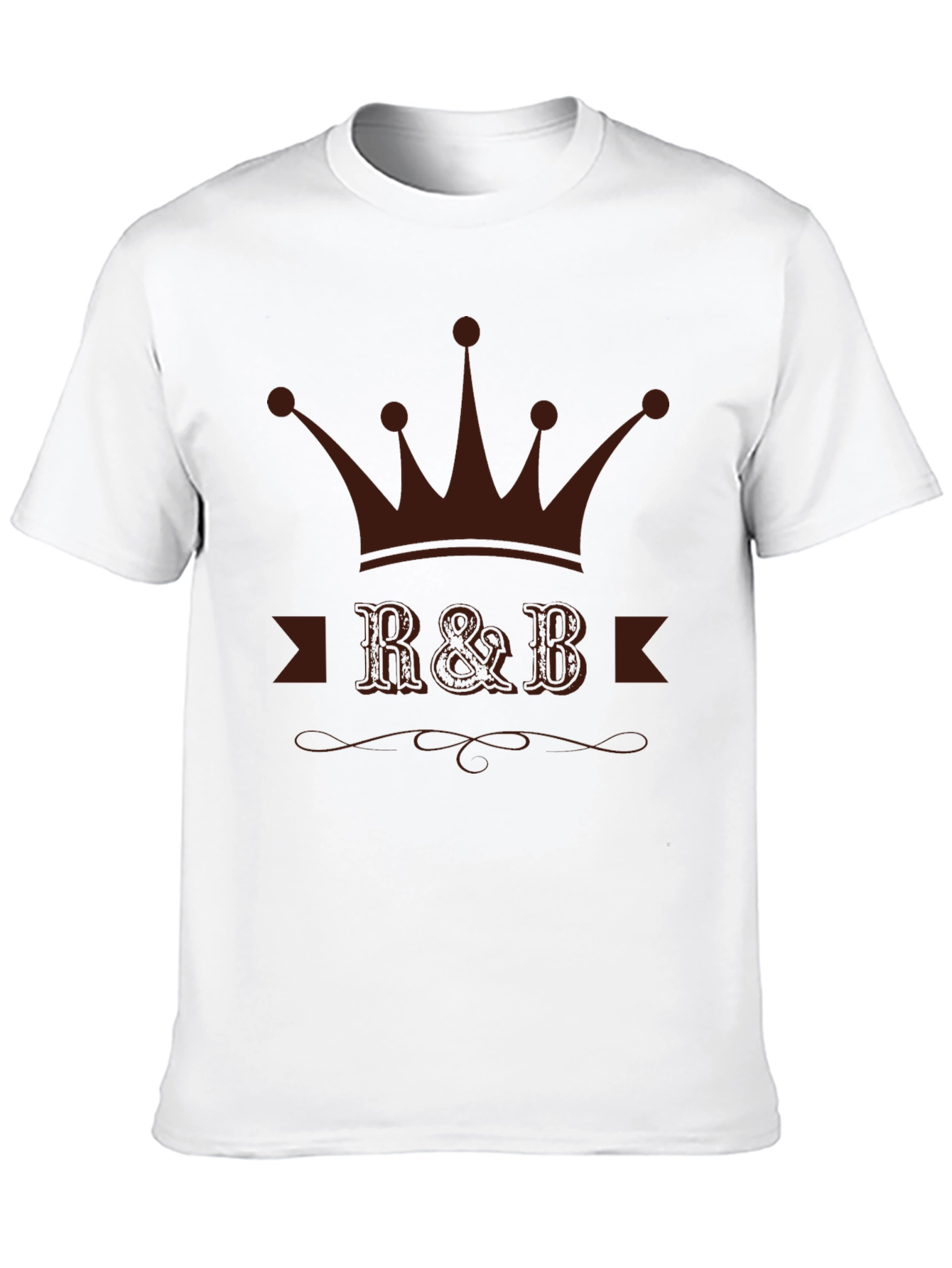 R&B Crown Graphic T-Shirt - Black