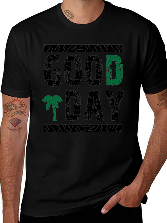 Good Day Graphic Print Crew Neck Tee