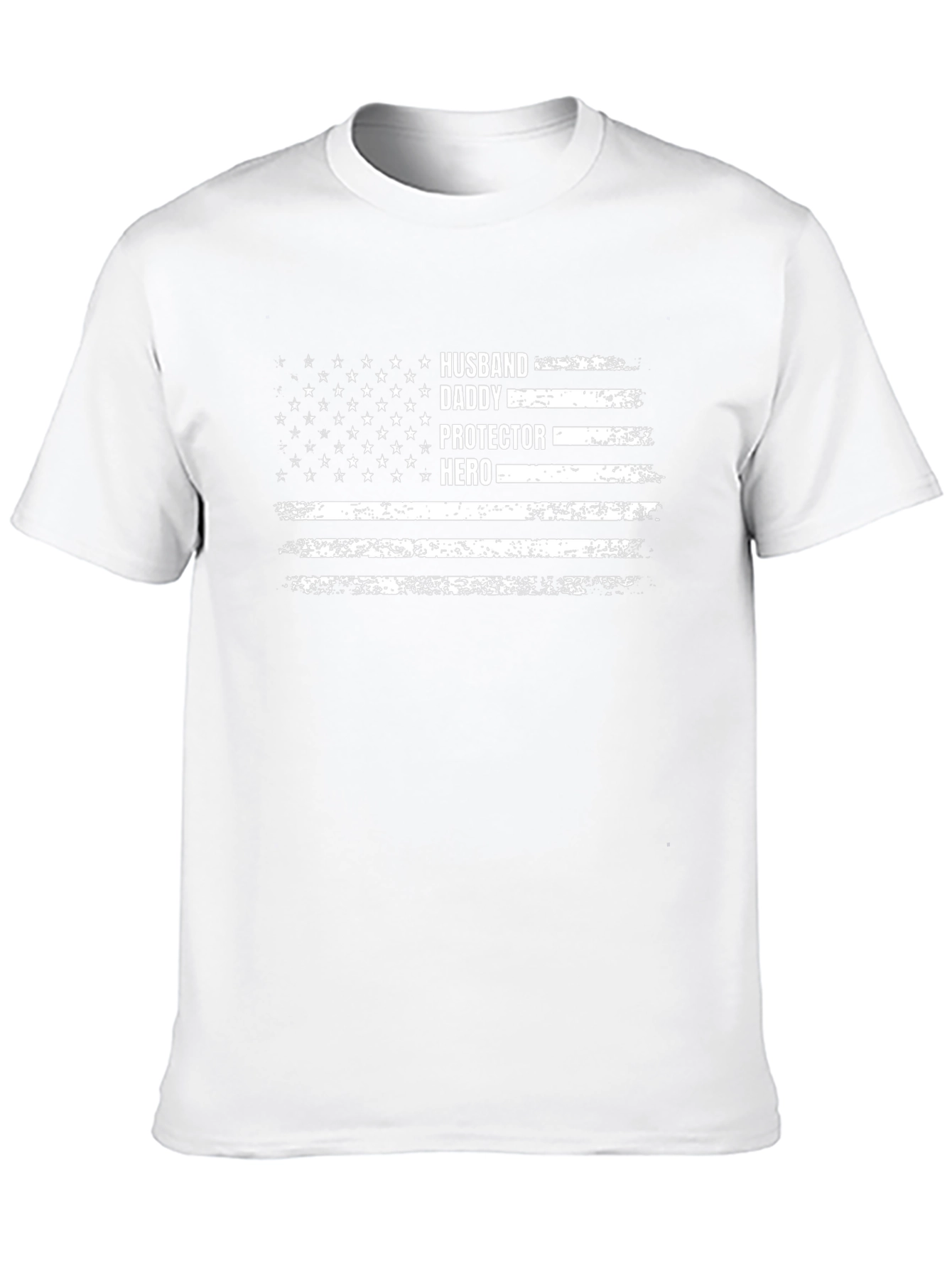 Husband Daddy Hero Flag Graphic T-Shirt