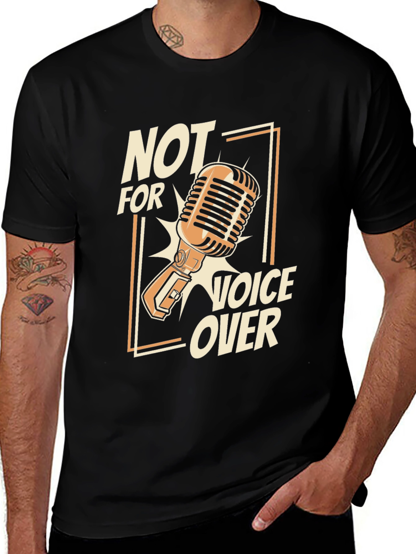 Not For Voice Over Microphone Graphic T-Shirt