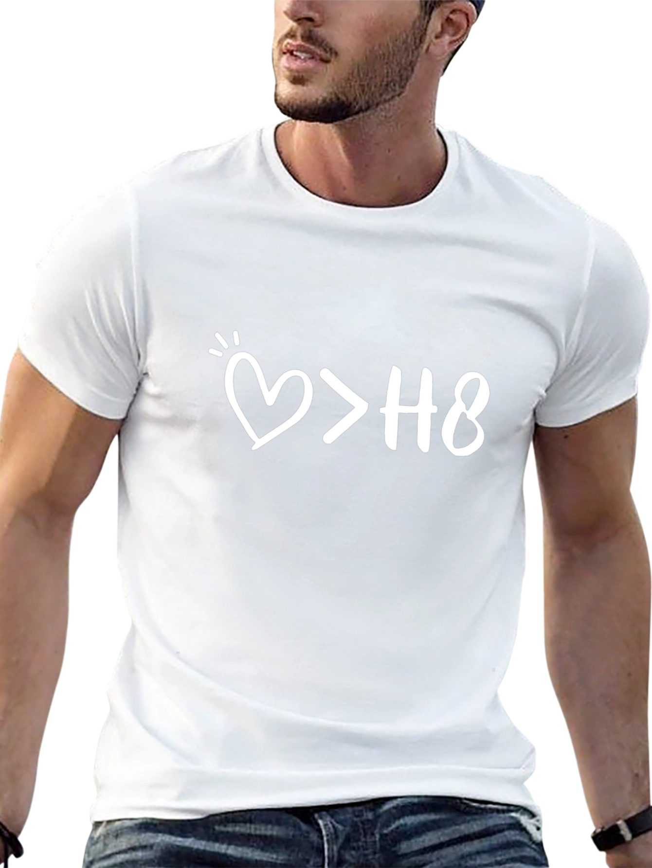 Love Over Hate Graphic T-Shirt