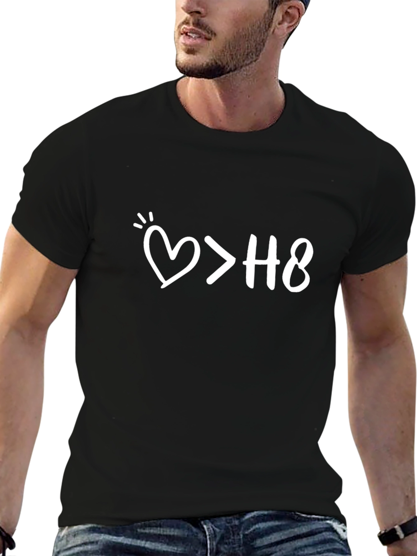 Love Over Hate Graphic T-Shirt