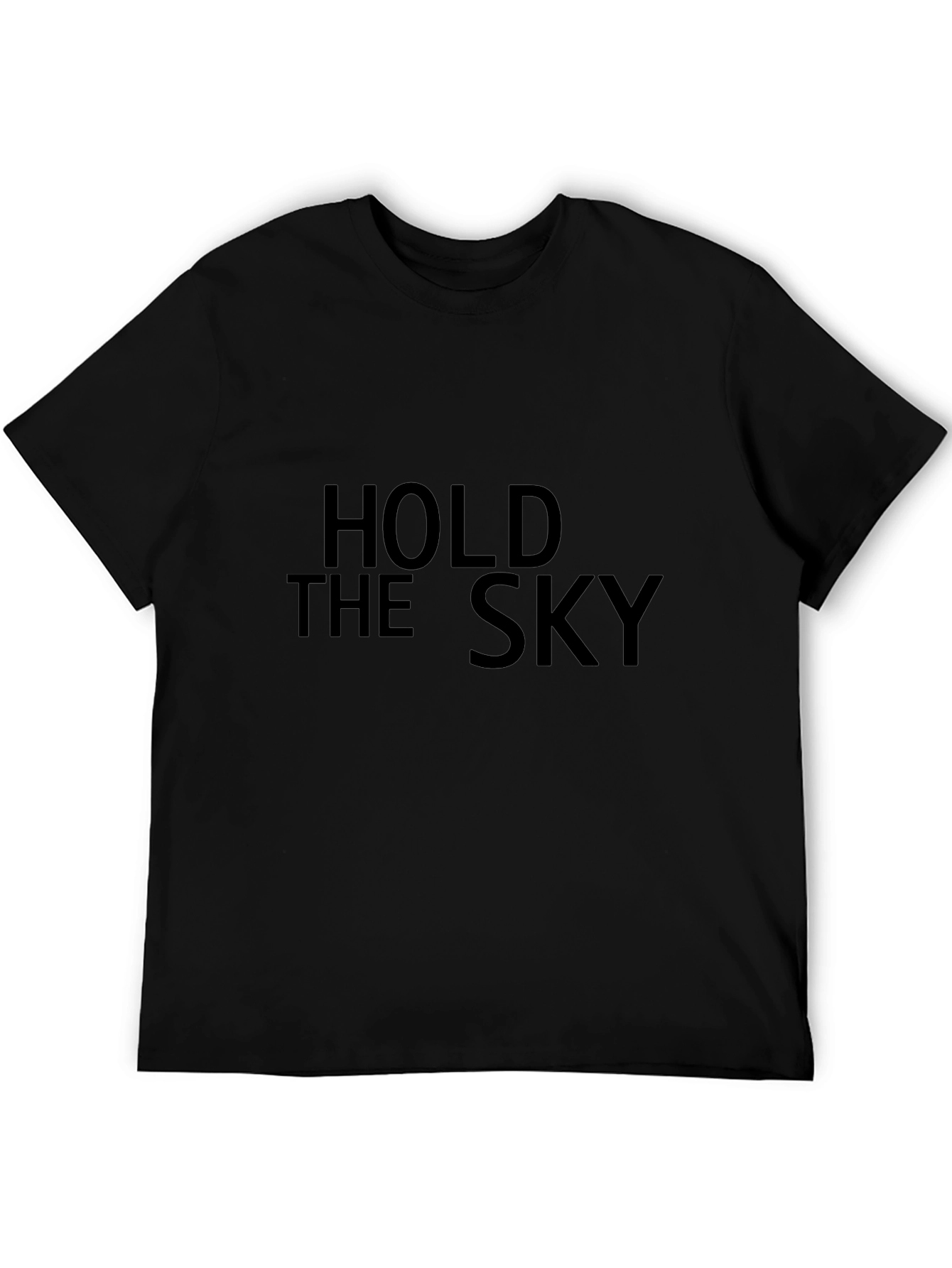 Hold the Sky Black Graphic T-Shirt