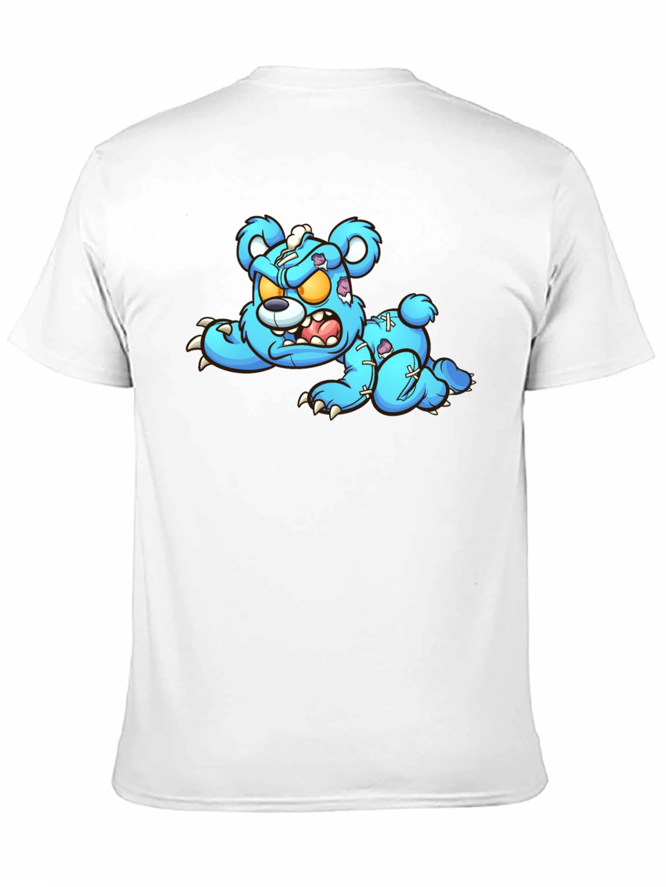 Zombie Teddy Bear Graphic Black T-Shirt