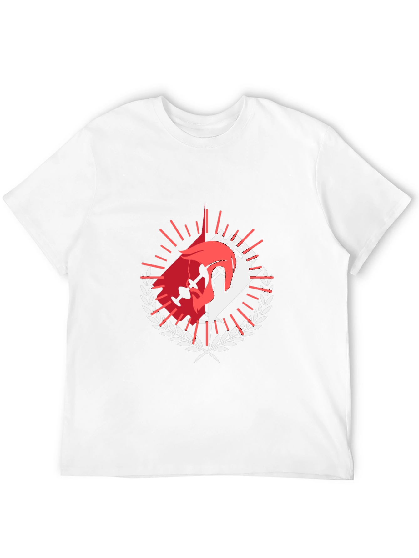 Graphic Tee: Dueling Swords & Laurel Wreath Design