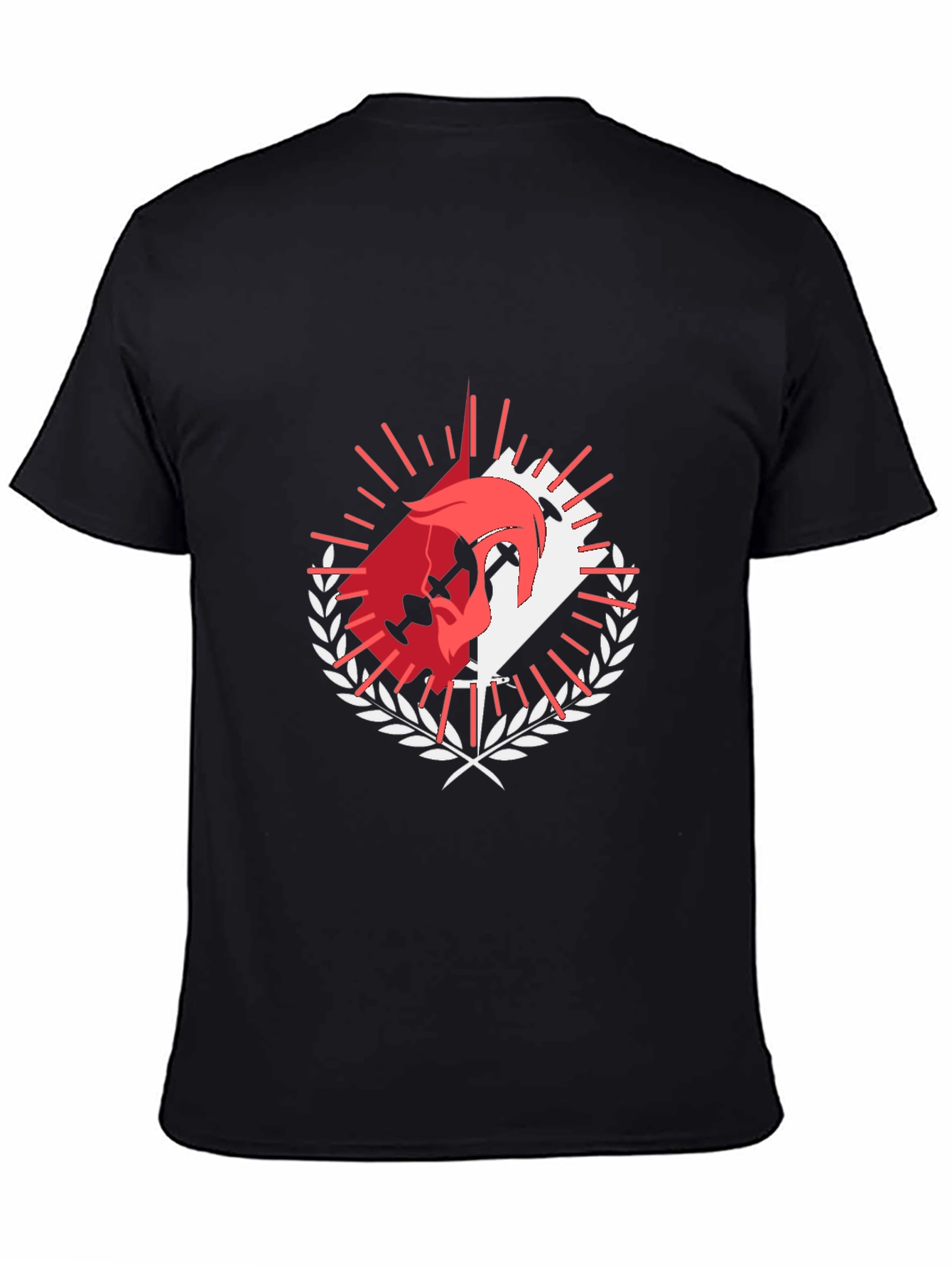 Graphic Tee: Dueling Swords & Laurel Wreath Design