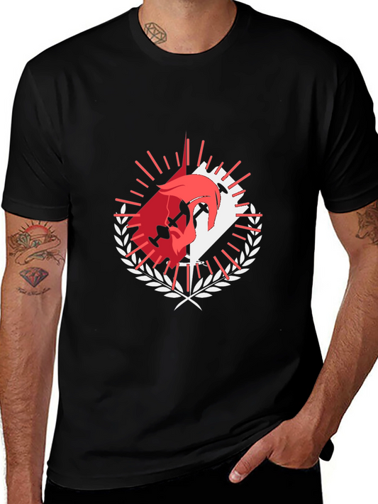 Graphic Tee: Dueling Swords & Laurel Wreath Design