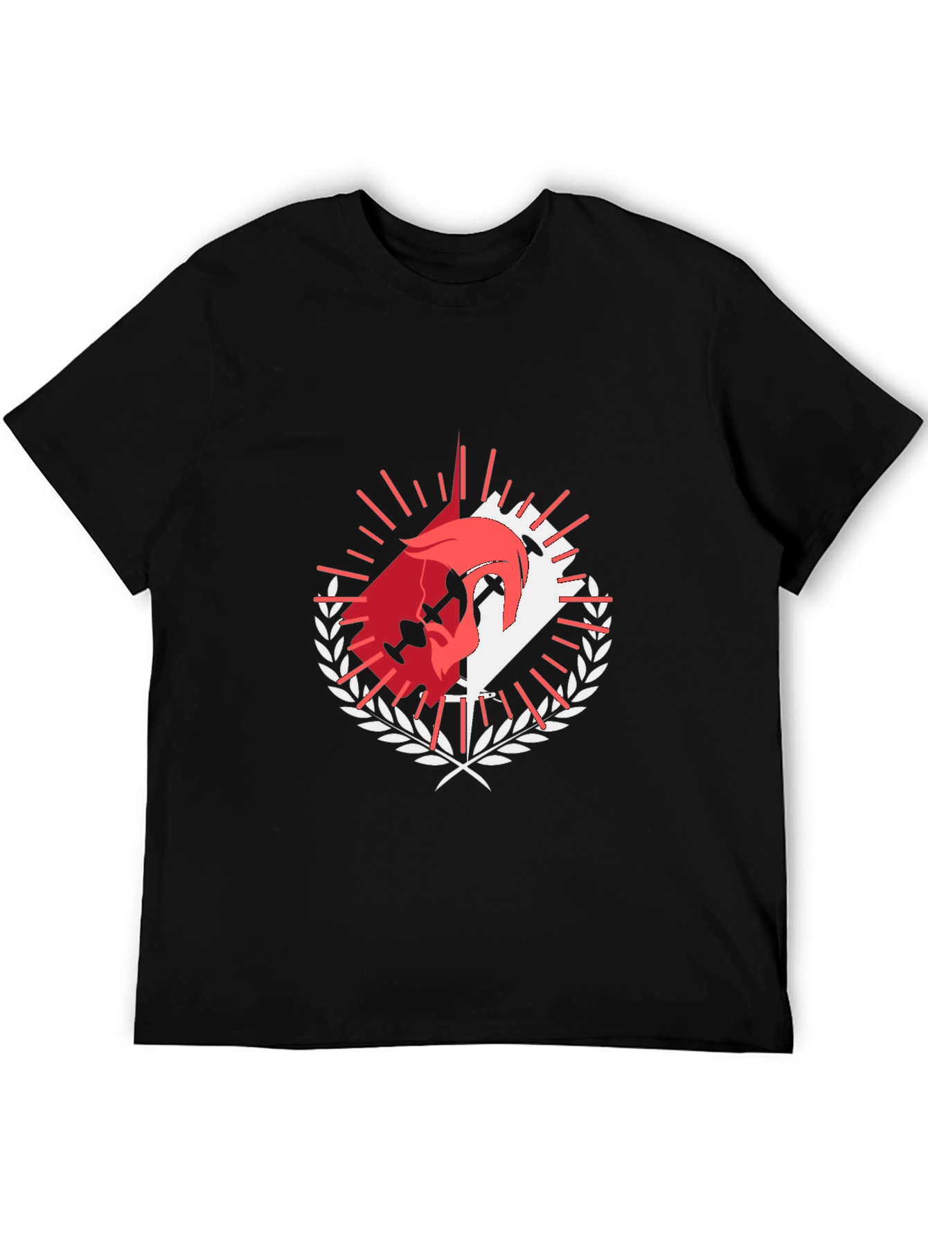 Graphic Tee: Dueling Swords & Laurel Wreath Design