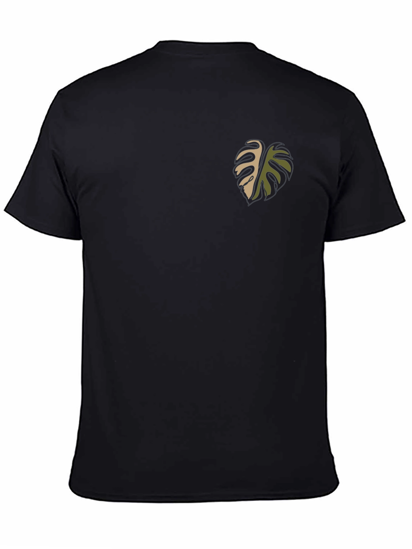 Monstera Leaf Graphic Black T-Shirt