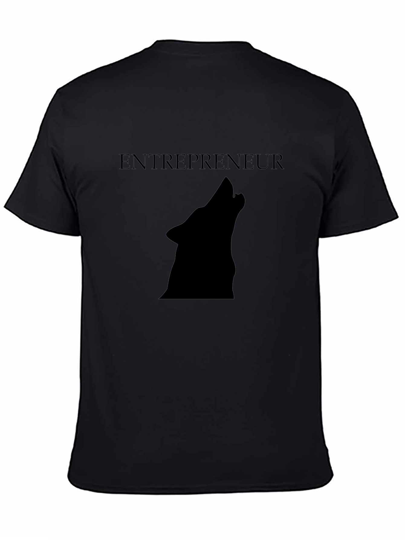 Entrepreneur Wolf Howling Graphic Tee - Black