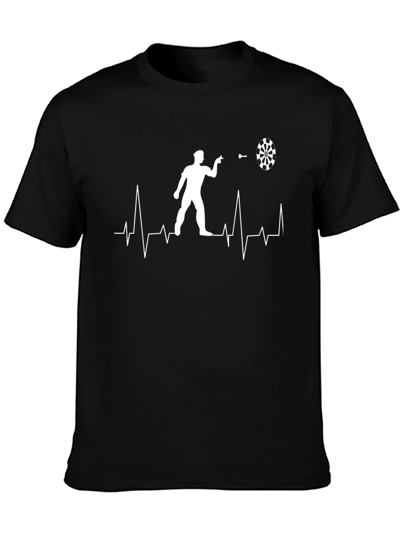 Darts Heartbeat T-Shirt - Cool Dart Player Tee