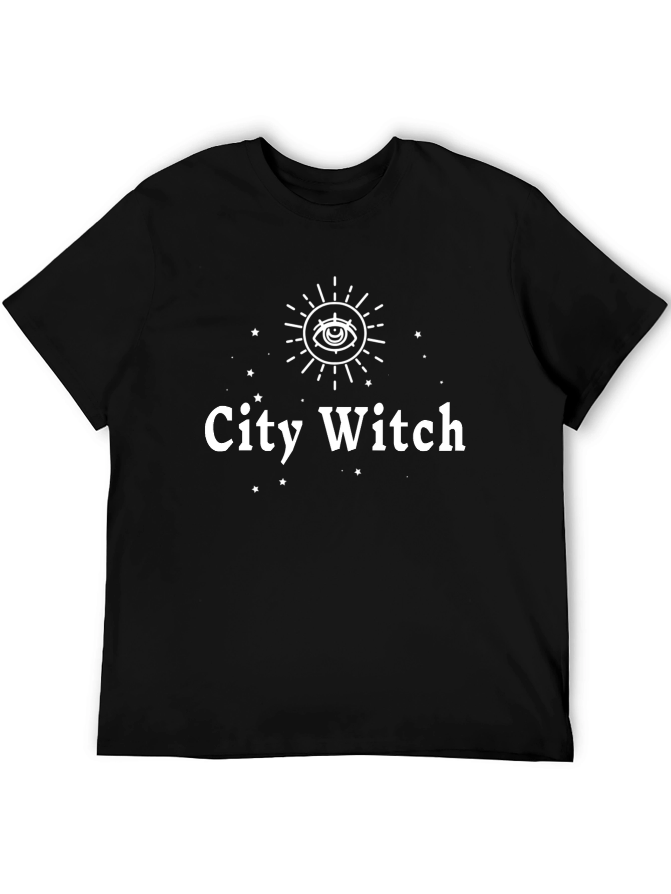 City Witch Graphic Tee - Unisex Black Cotton T-Shirt