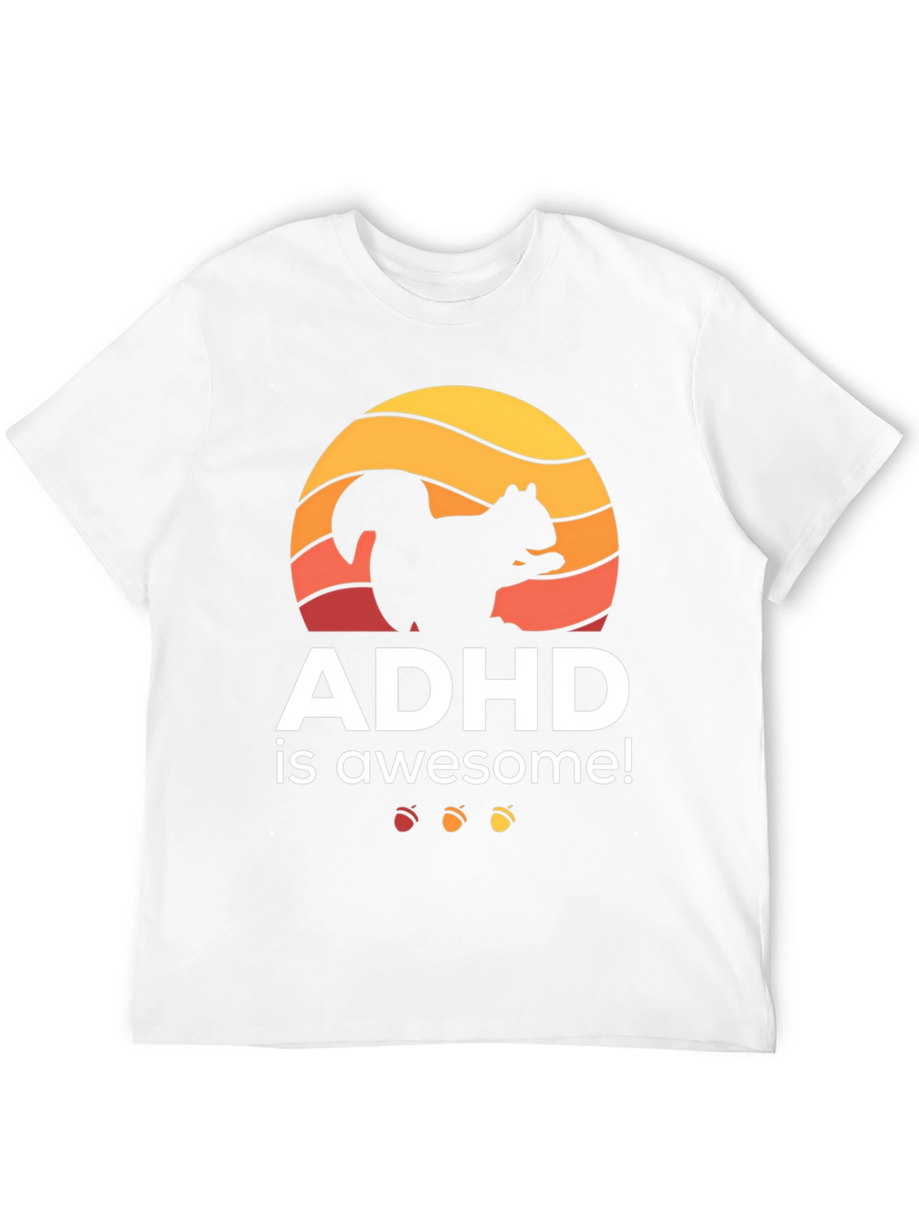 ADHD Is Awesome Squirrel Graphic T-Shirt