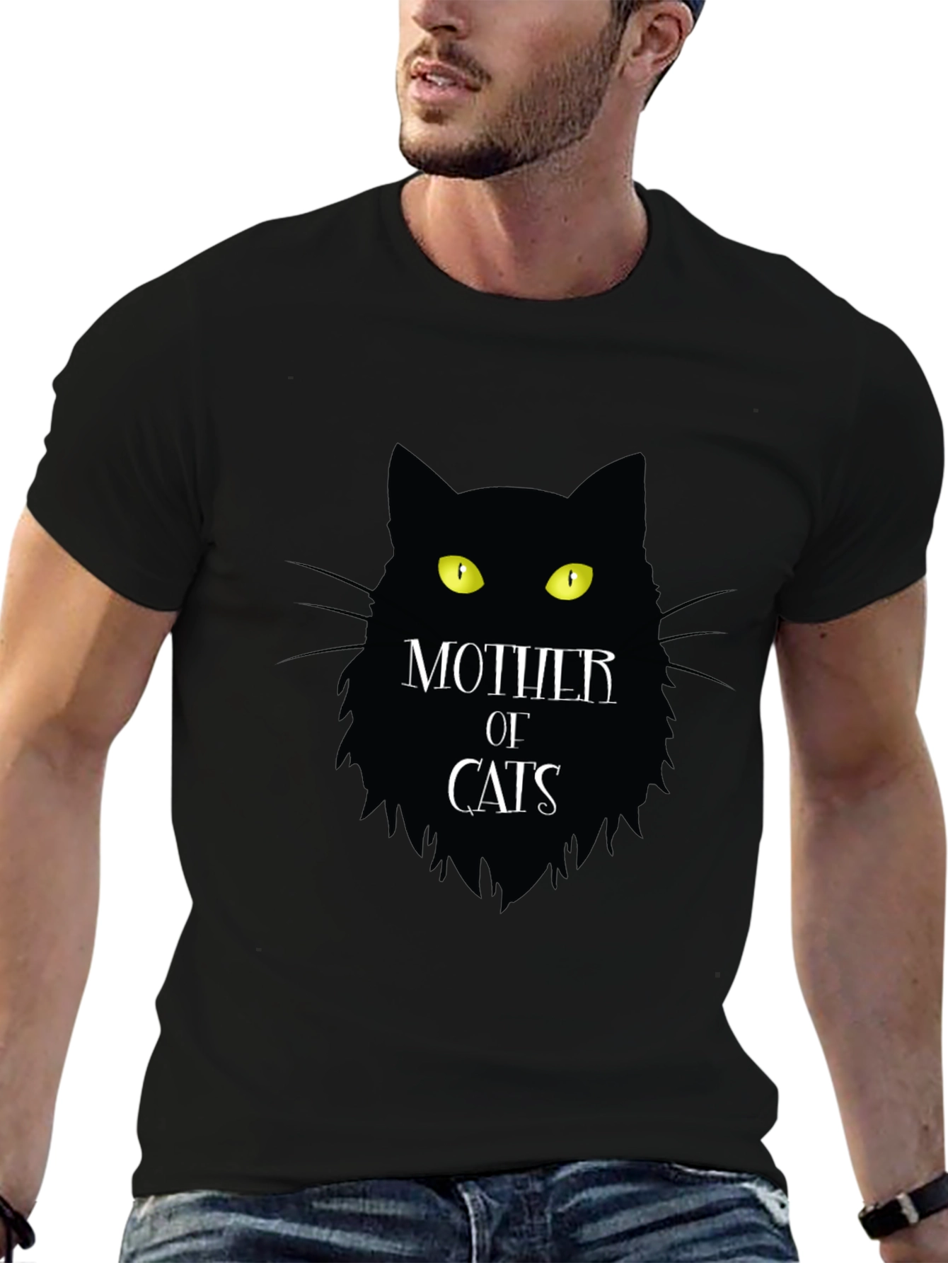 Mother of Cats T-Shirt Black Novelty Tee