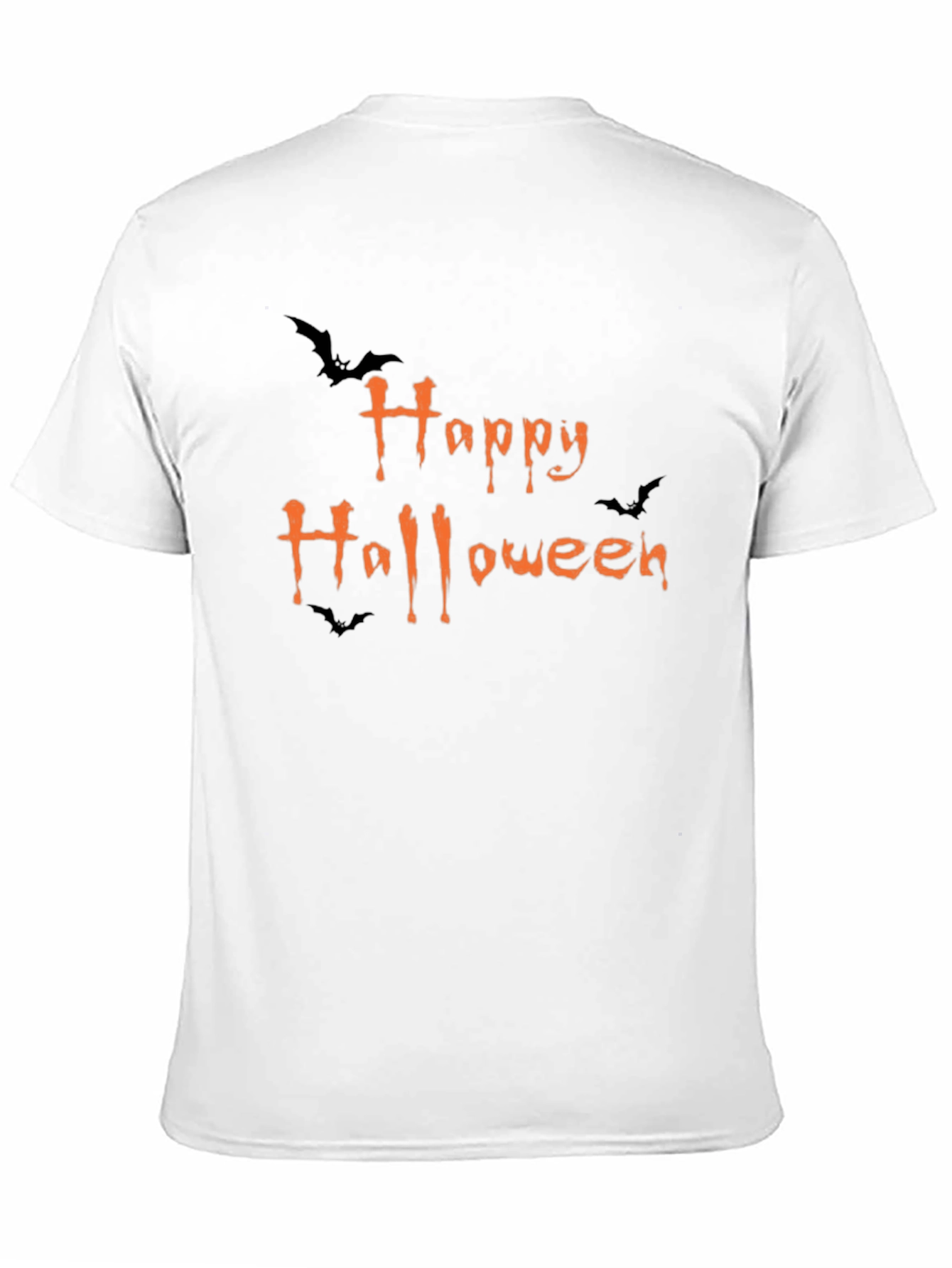 Happy Halloween Graphic Print Black T-Shirt
