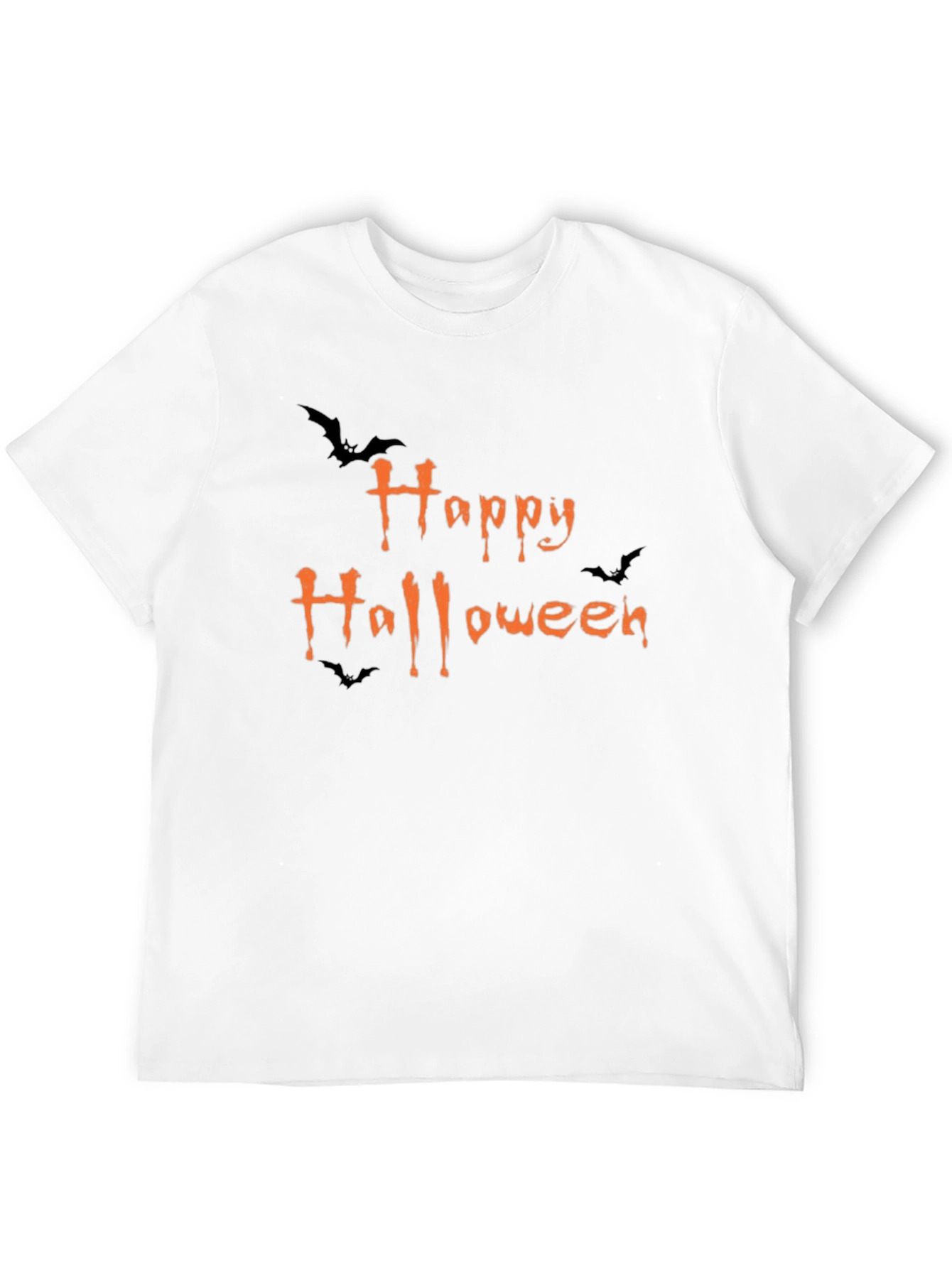 Happy Halloween Graphic Print Black T-Shirt