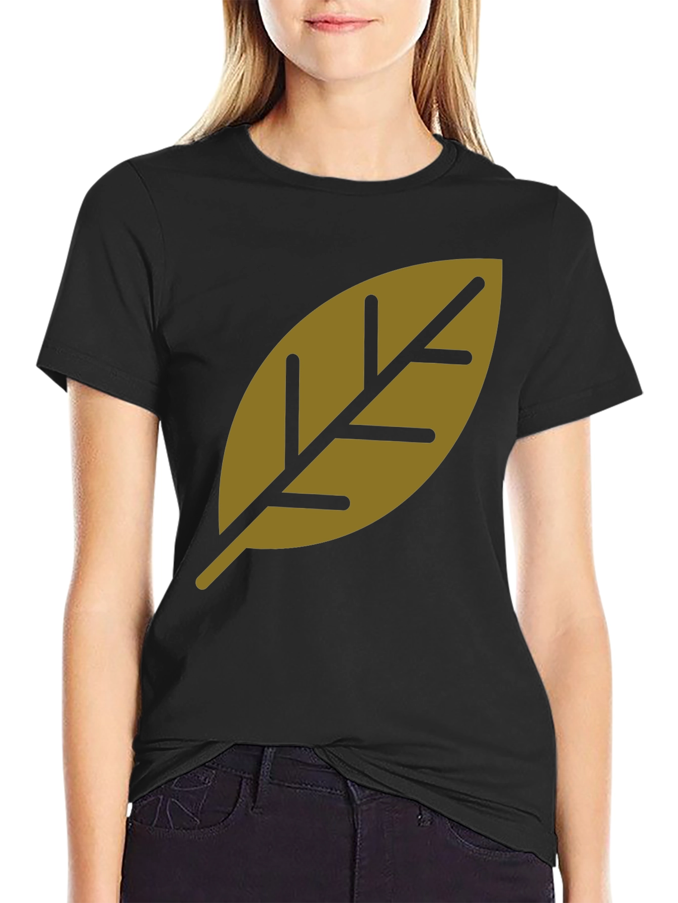 Leaf Graphic Print T-Shirt - Stylish Casual Tee