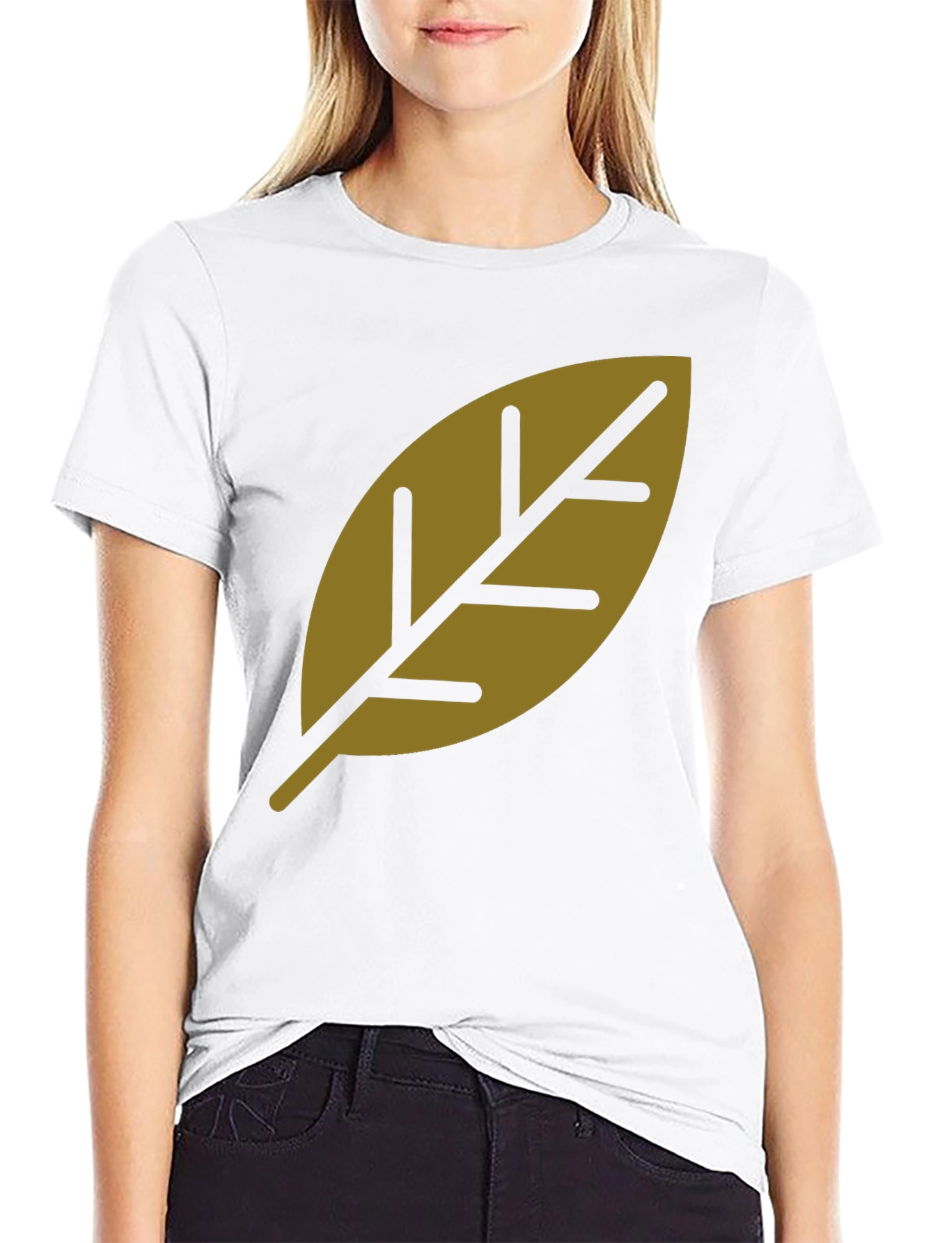 Leaf Graphic Print T-Shirt - Stylish Casual Tee