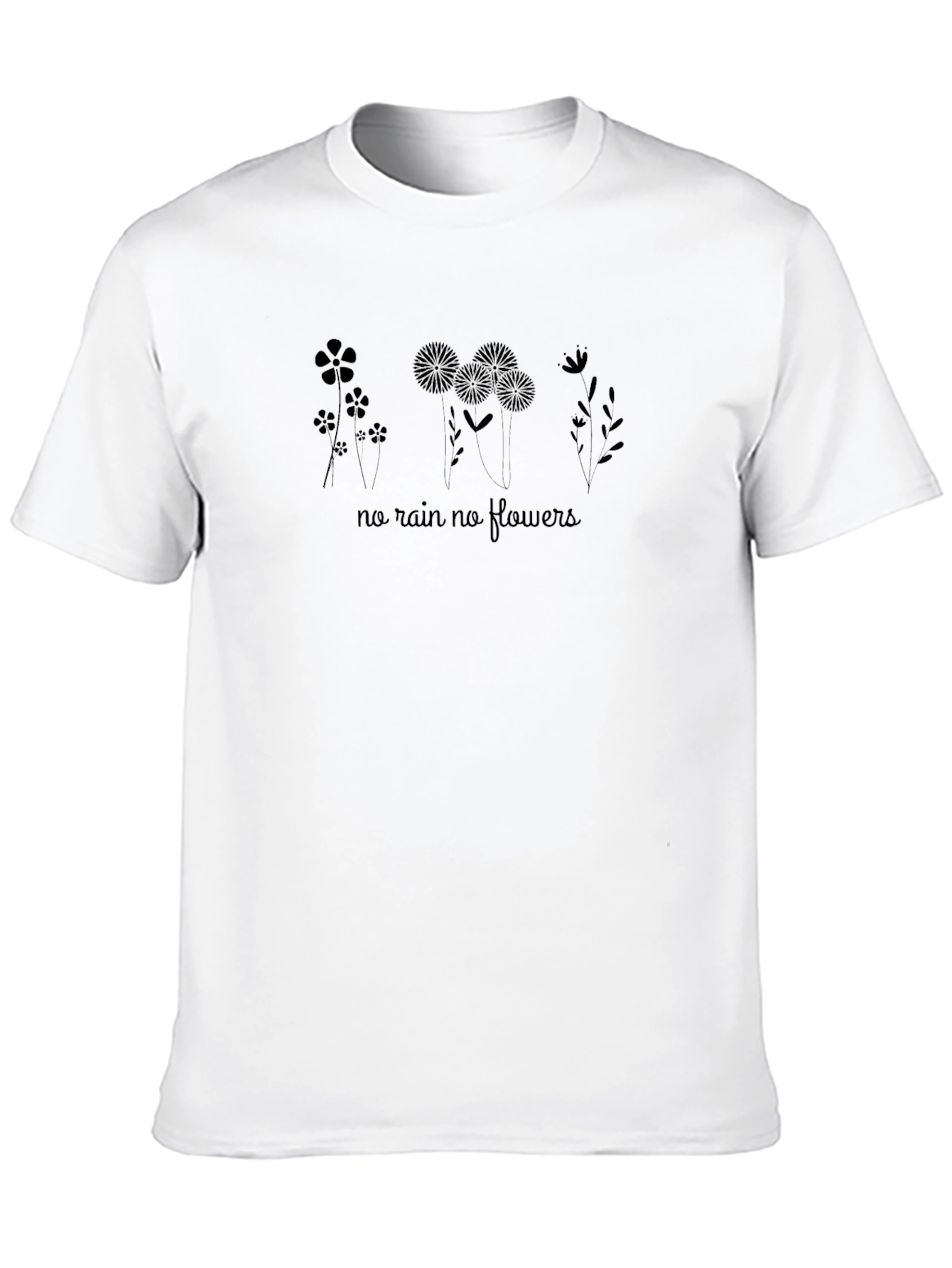 Black No Rain No Flowers Graphic Tee
