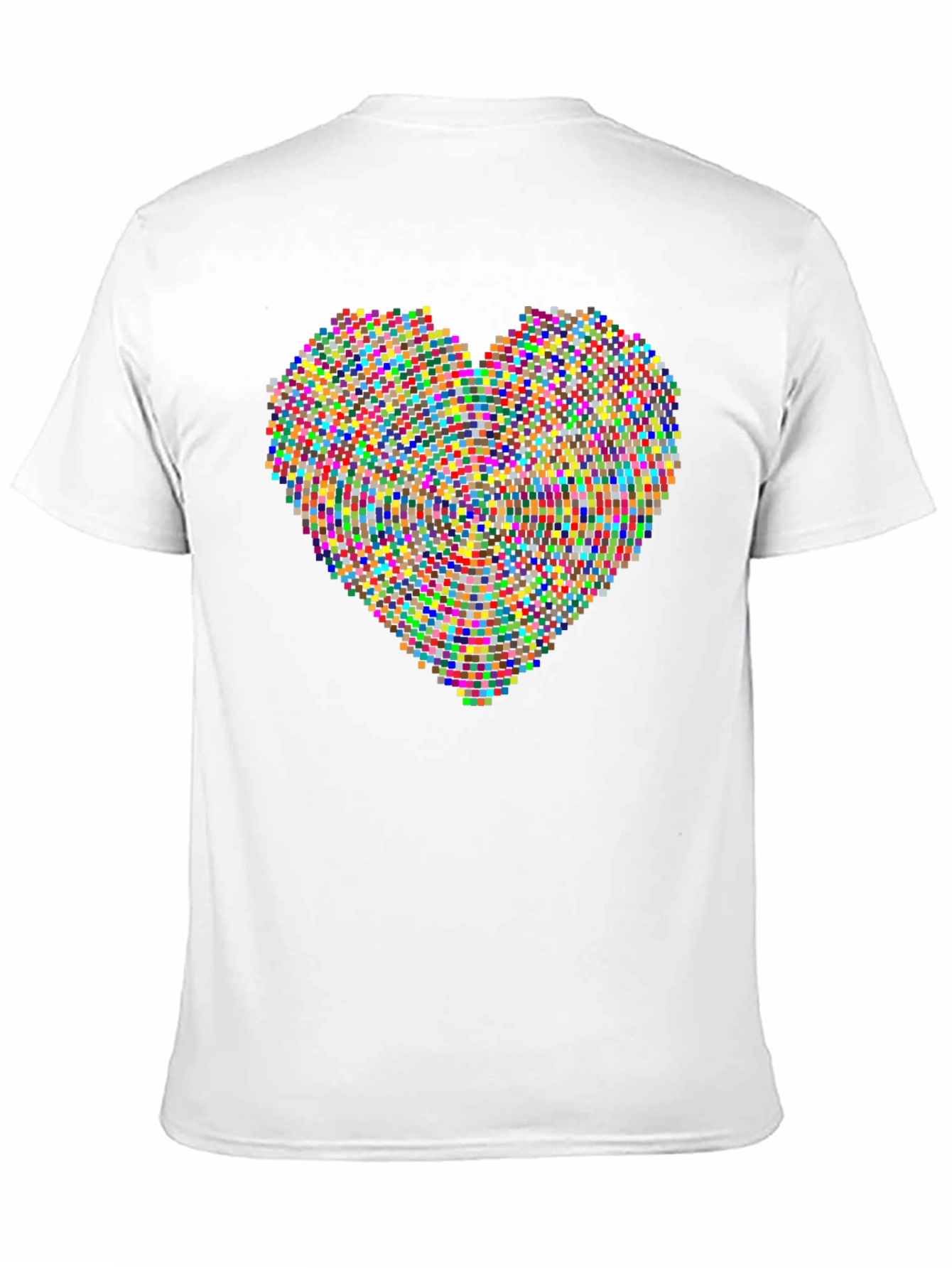 Pixel Heart Graphic Black T-Shirt