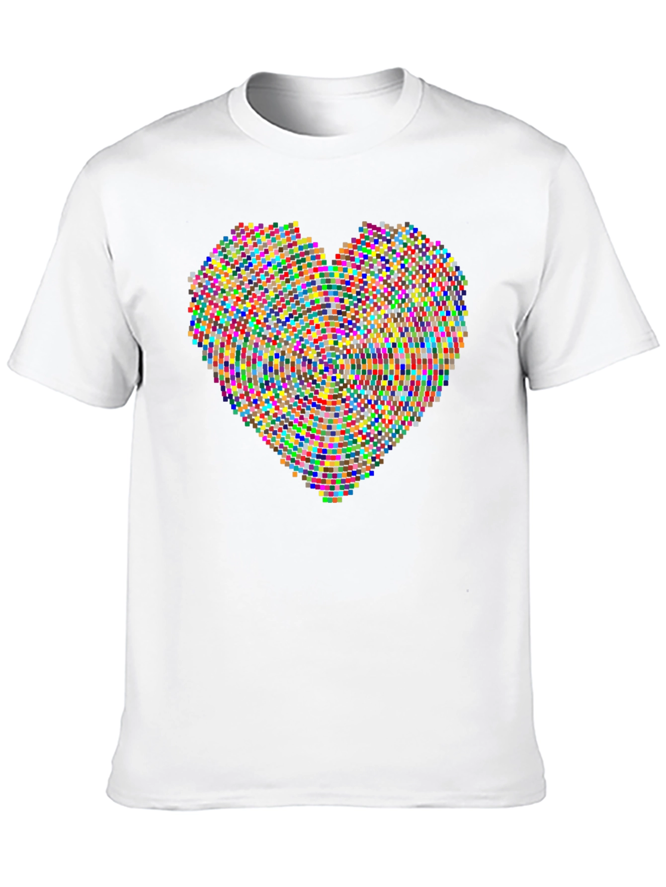 Pixel Heart Graphic Black T-Shirt
