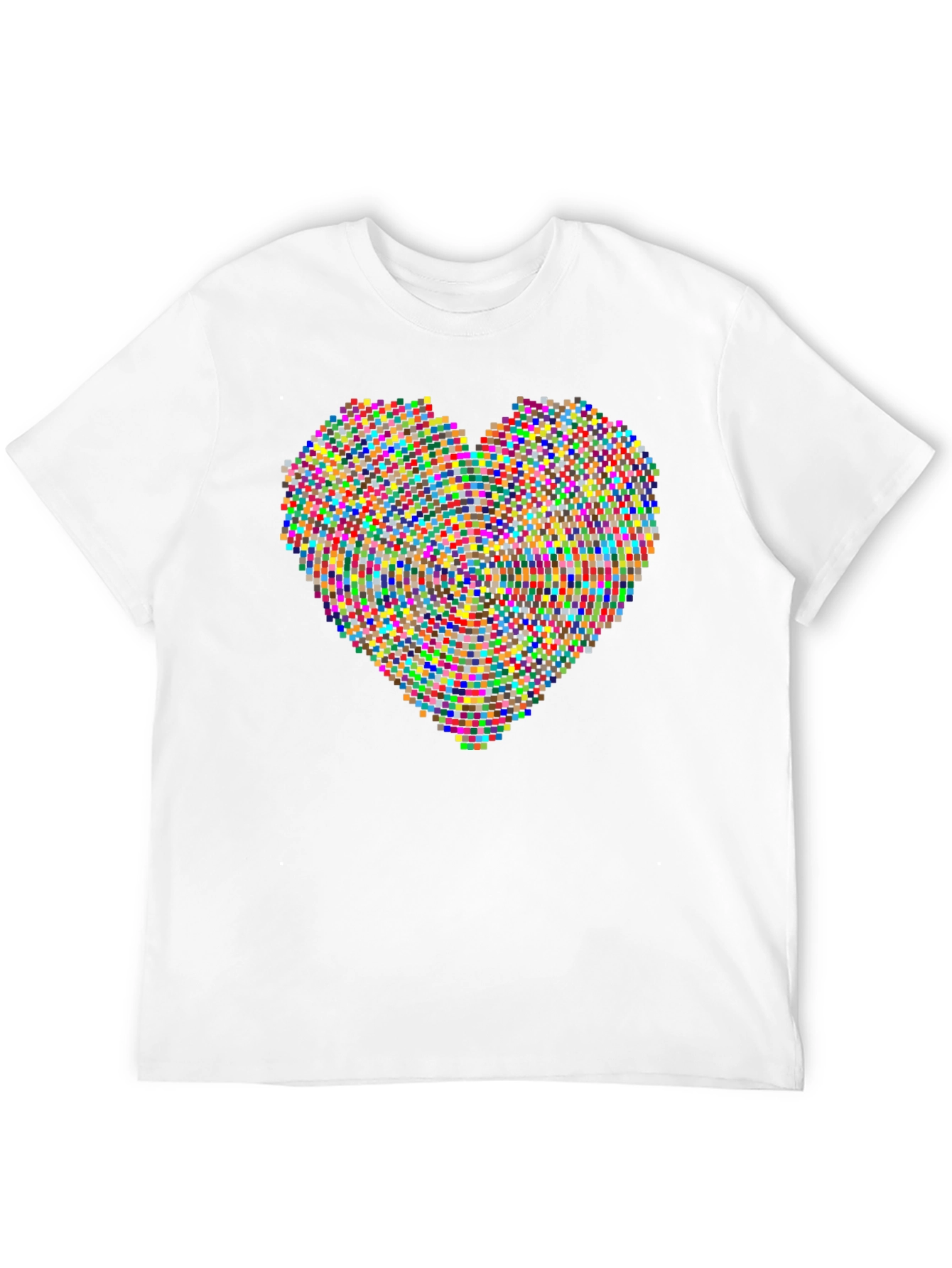 Pixel Heart Graphic Black T-Shirt