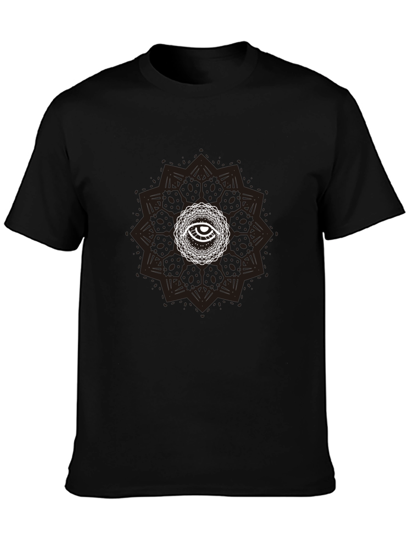 Eye Mandala Graphic Tee - Stylish Black T-Shirt