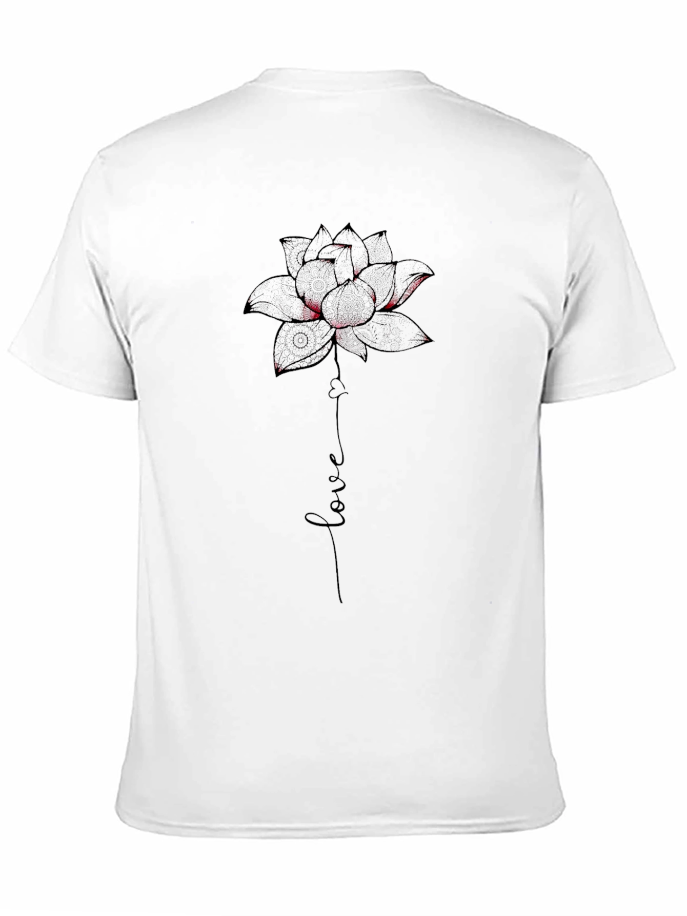 Lotus Love Graphic T-Shirt - Black