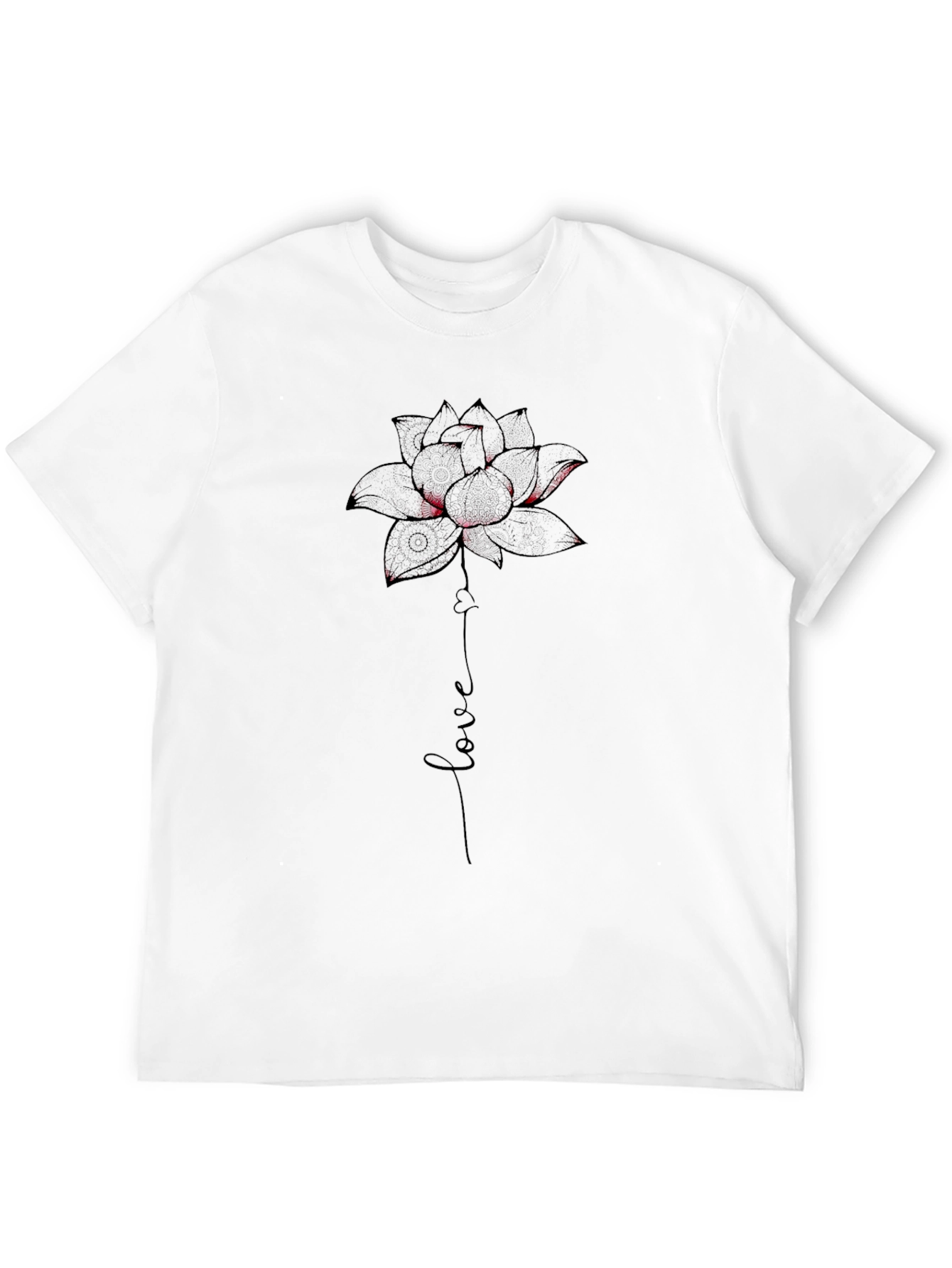 Lotus Love Graphic T-Shirt - Black